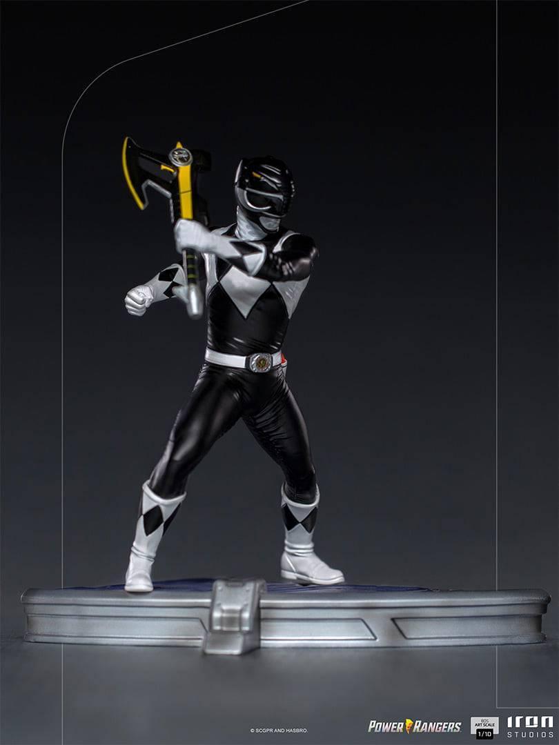 Iron Studios Power Rangers Black Ranger BDS Art Scale 1/10 Statue - Collectible Action Figure for Display & Home Decor