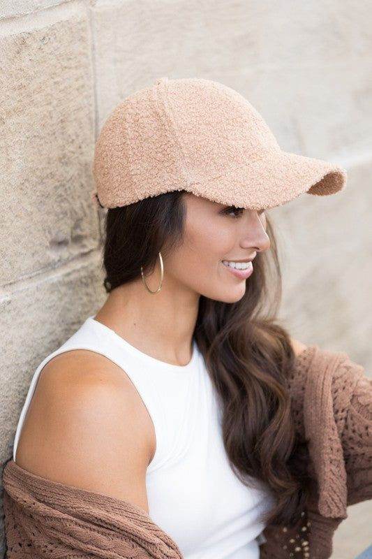 Cozy Boucle Sherpa Teddy Bear Knit Ball Cap - Winter Warm Beanie Hat for Women & Men - Perfect for Outdoor Activities, Hiking, and Cold Weather Fashion