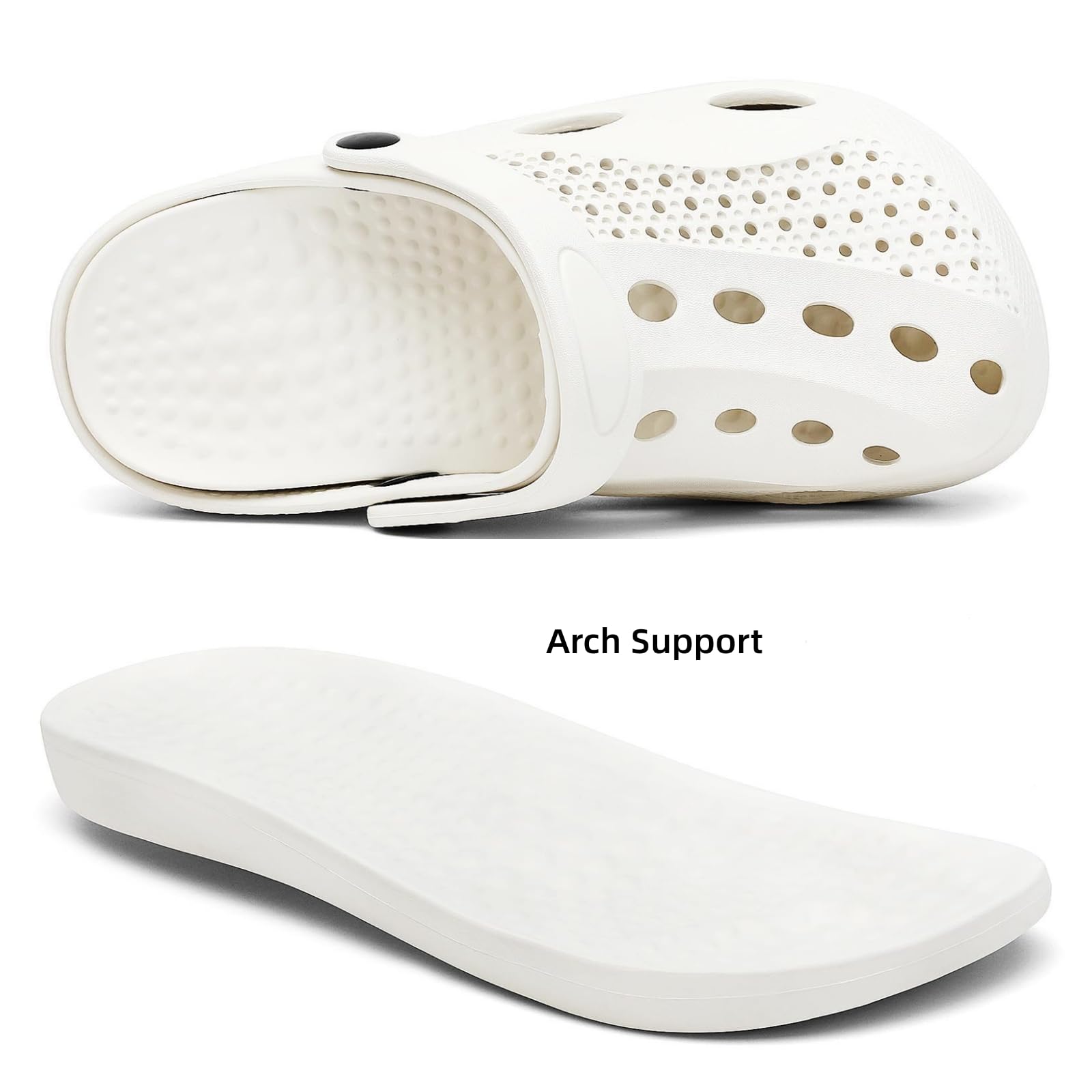 **Men's & Women's Arch Support Clogs - Slip-On Garden Shoes with Removable Cushion Insole for Outdoor, Beach & Casual Wear**    (Perfect for Gardening, Beach Trips, Walking, and Everyday Comfort)