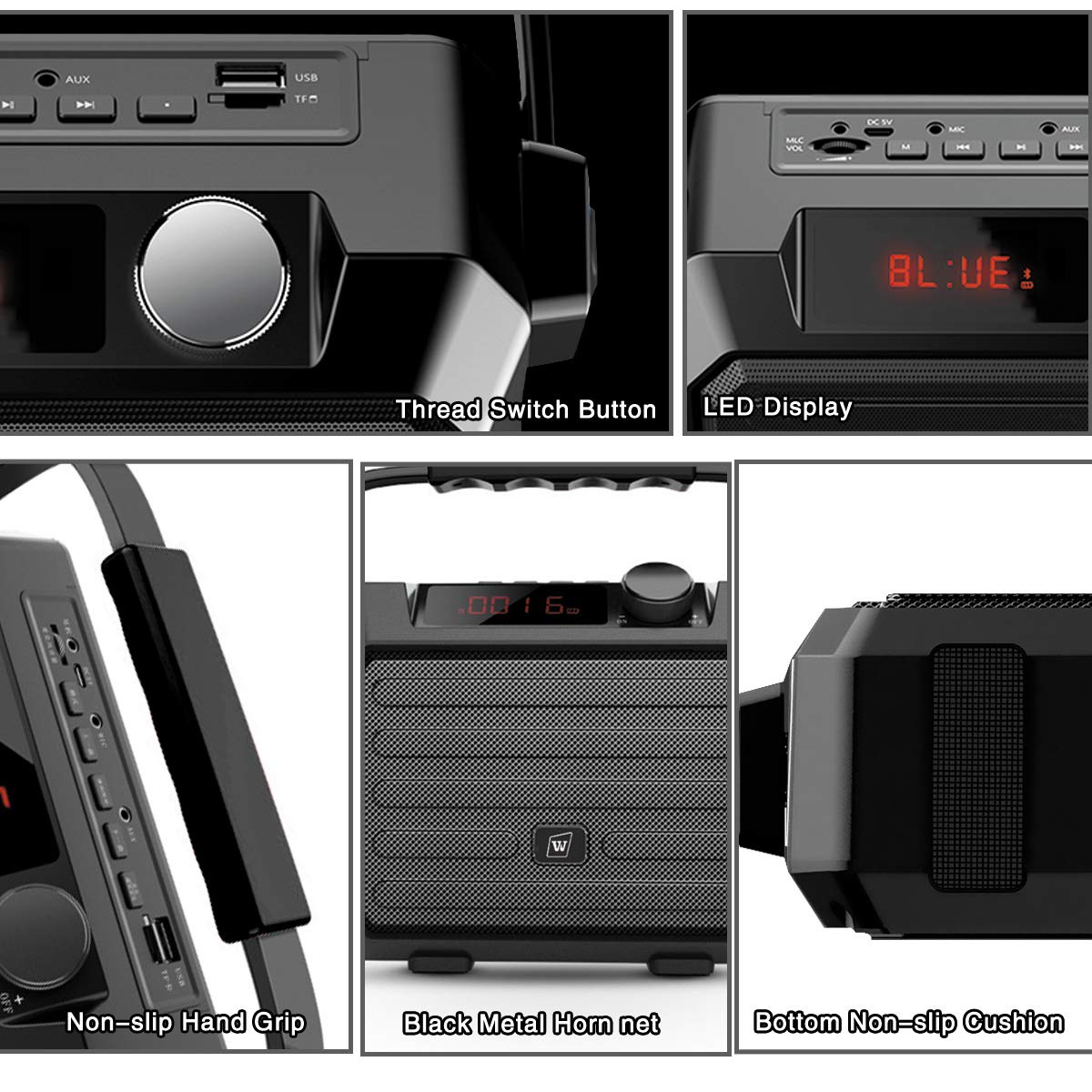 WinBridge 30W Wireless Voice Amplifier with UHF Headset Mic & Bluetooth - Portable PA System for Teachers, Fitness Instructors, Public Speaking | Classroom, Outdoor Events, Presentations, Recording | TWS, FM, H5 Compatible