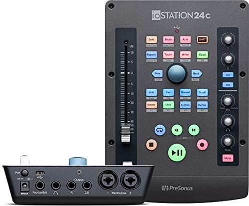 Presonus ioStation 24c 2x2 USB-C Audio Interface with Studio One Artist & Plugins - Professional Recording Studio Equipment for Music Production, Podcasting & Home Studio Setup