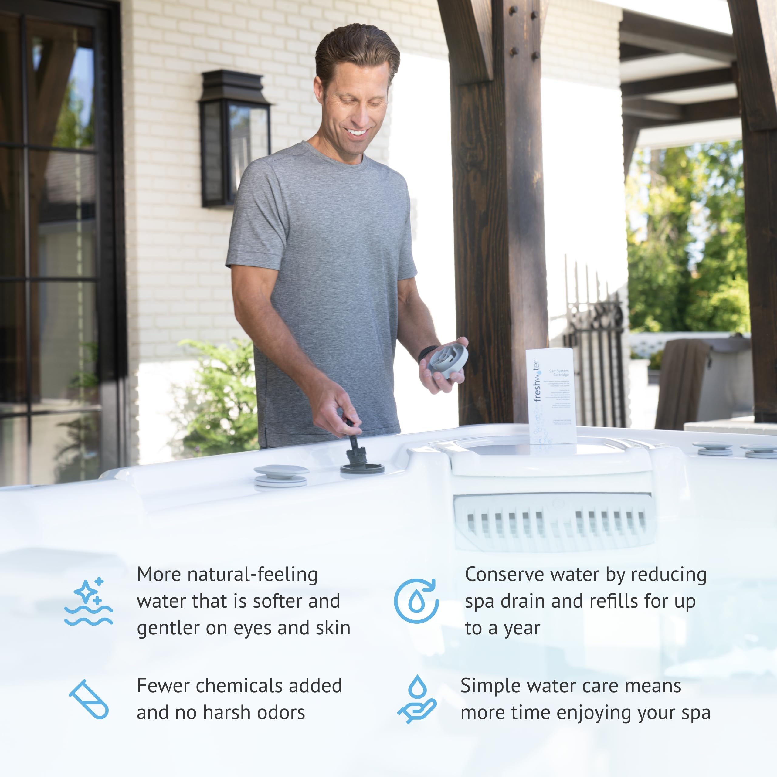 Peak Products Freshwater Salt Replacement Cartridge (Single Pack) - Compatible with Water Softeners & Filtration Systems - Ideal for Home, RV, and Marine Use