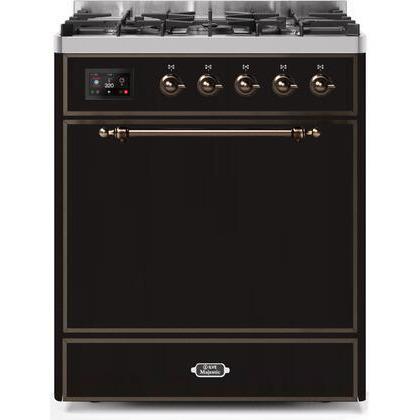 ILVE Majestic II Series 30 Inch Dual Fuel Freestanding Range - Gas/Propane Compatible (UM30DQNE3) | Professional Kitchen Appliance for Home Chefs & Cooking Enthusiasts