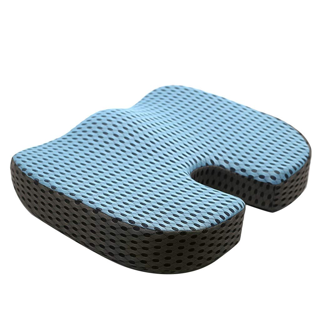 Memory Foam Car Seat Cushion - Breathable U-Shaped Gel-Infused Comfort for Office Chair, Home & Travel - Relieves Back Pain & Pressure Points - Perfect for Long Drives, Work from Home & Road Trips