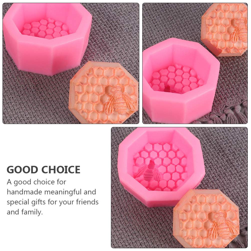 Hemoton 3-Piece Honeycomb Silicone Mold Set - Food-Grade Baking Molds for Chocolate, Fondant, Candy, Cake, Soap & Lotion Bars - Reusable Resin Craft Molds for DIY Home Decor & Gifts