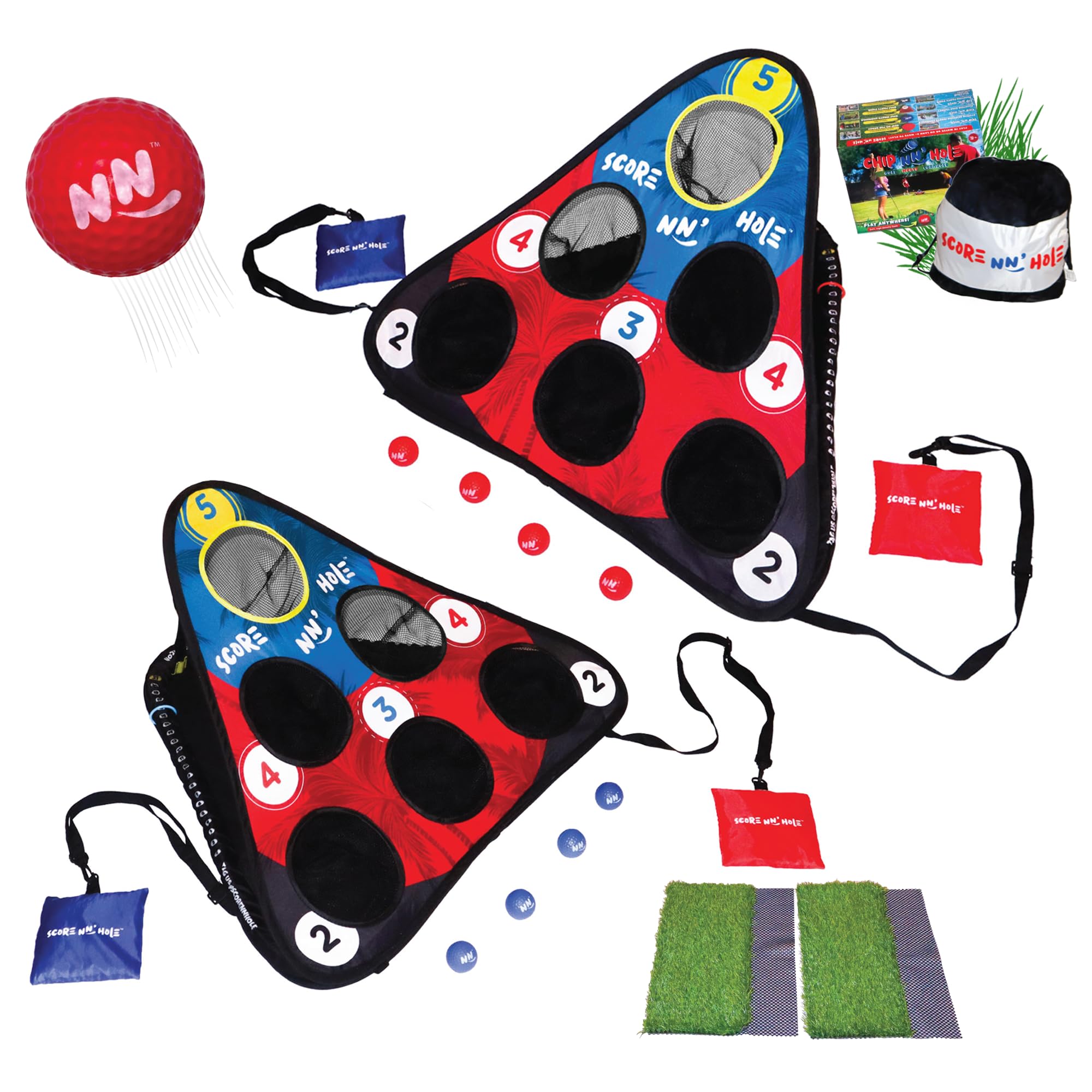 Premium CHIP NN' Hole Golf Game Set - Fun Backyard Cornhole & Chipping Game with Targets, Mats & Foam Balls | Perfect Golf Gift for Men | Outdoor Party Games, Father's Day Gifts, Bachelor Party & Tailgating Activities