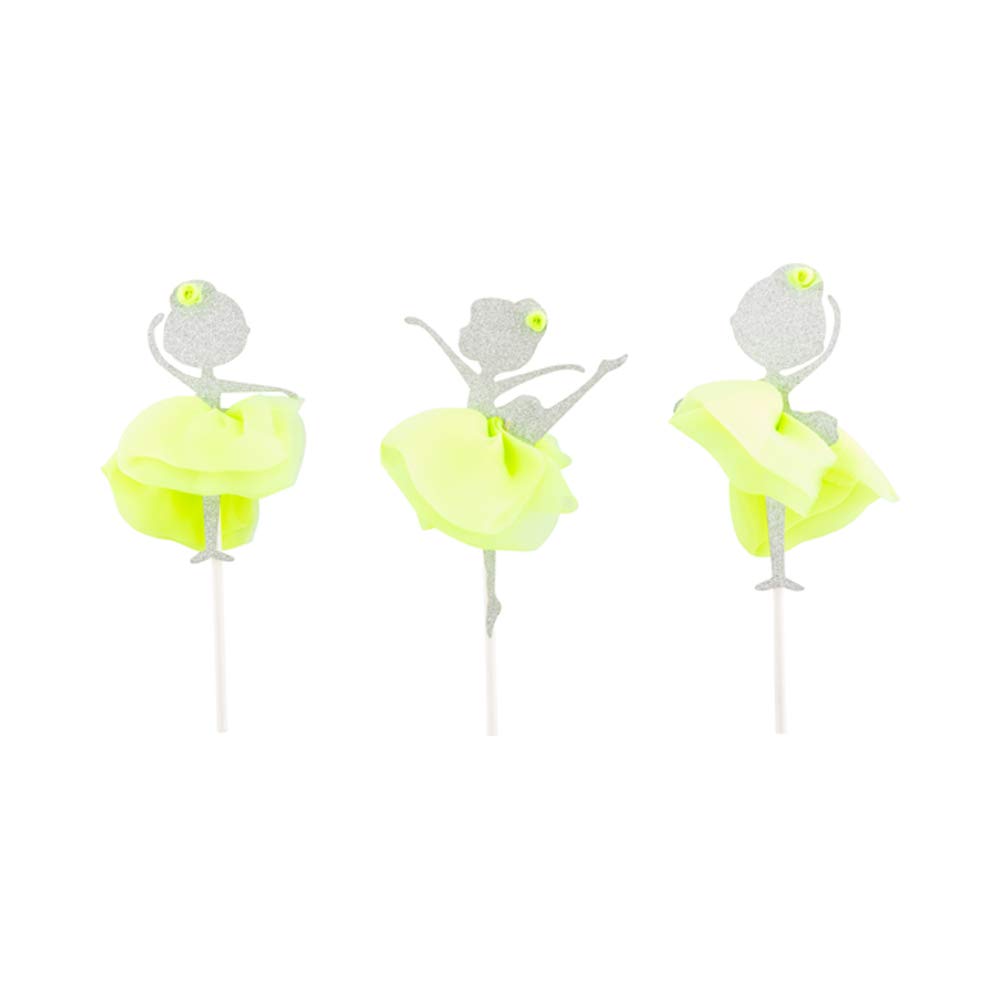 100 Silver Glitter Cake Toppers 5x2.3 Inch - Premium Cupcake Decorations for Birthday Parties, Weddings & Special Events | Durable Ballerina Dessert Toppers for Cakes, Cupcakes & Party Decor