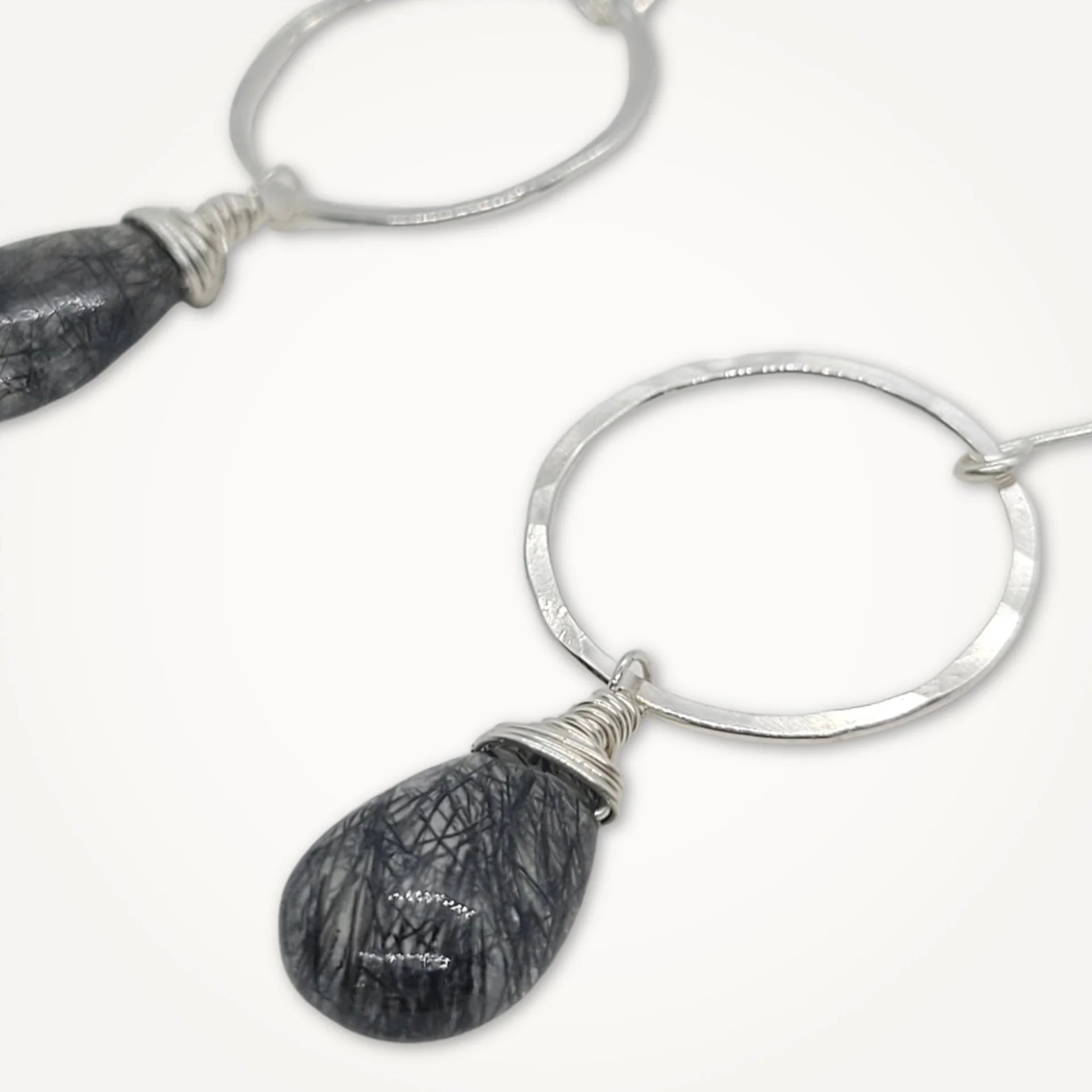 Meridian Earrings - Rutilated Quartz Gemstone Jewelry for Women | Elegant Dangle Earrings for Party, Wedding & Everyday Wear