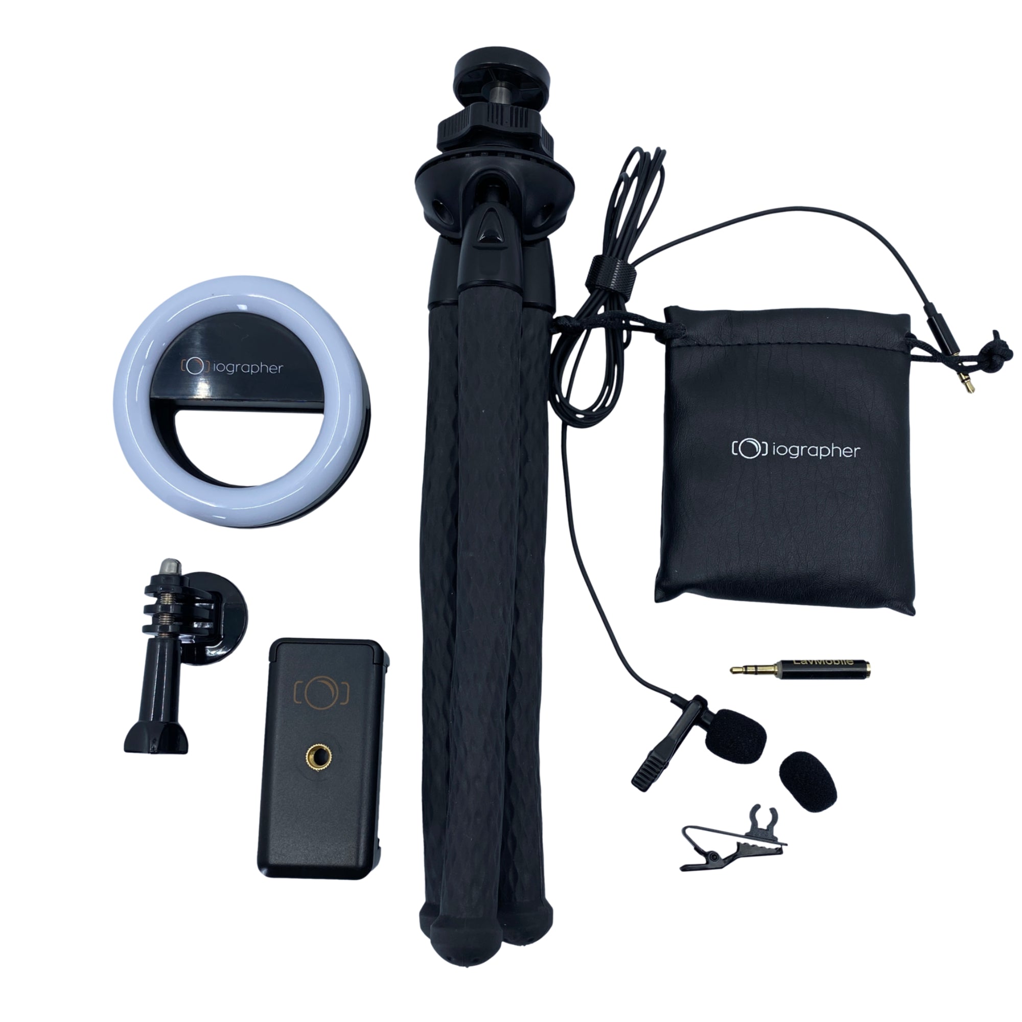 Professional Video Creator Kit for Smartphones - 4K Stabilizer, LED Light & Microphone - Perfect for Vlogging, YouTube & Social Media Content Creation
