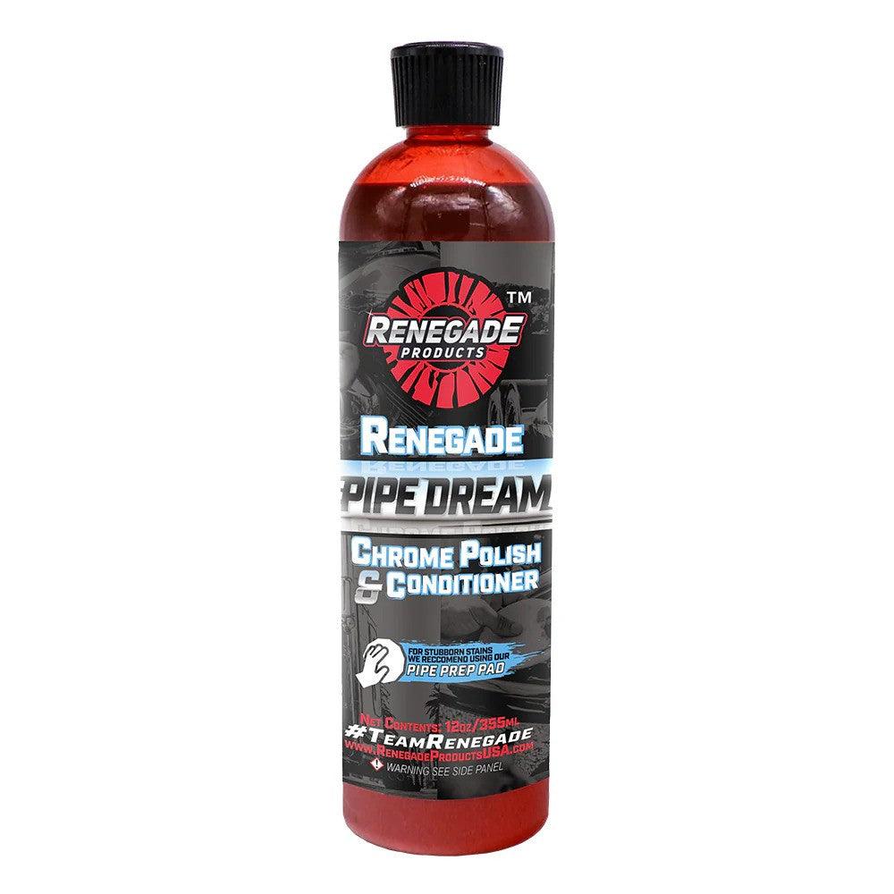 RENEGADE Pipe Dream Chrome Conditioner & Polish - Restores Shine & Protects Metal Surfaces for Motorcycles, Cars & Bikes