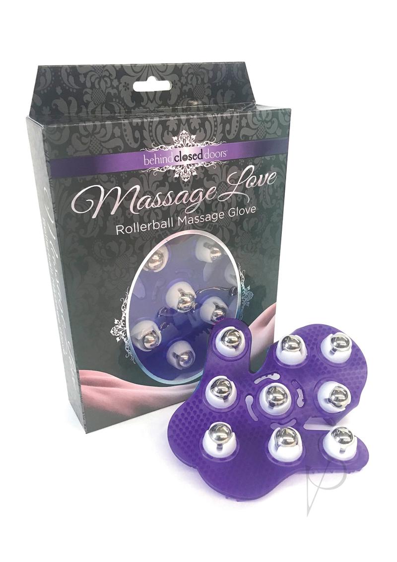 Behind Closed Doors Massage Love Rollerball Massage Glove - Blue | Relaxing Couples Massage & Aromatherapy Tool for Stress Relief & Intimacy