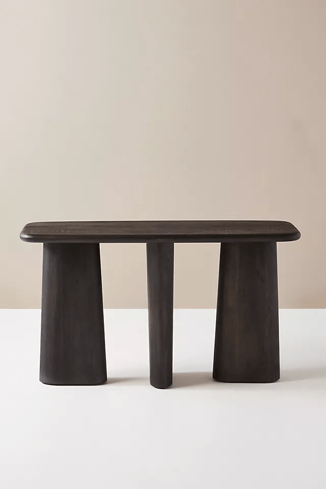Handmade Kalle Sculptural Console Table - Solid Wood Entryway Table with Unique Design | Perfect for Hallway, Living Room & Foyer Decor