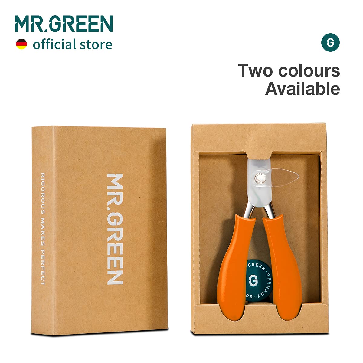 MR.GREEN Professional Nail Clippers Set - Anti-Splash Toenail Cutters for Thick & Ingrown Nails, Manicure & Pedicure Tools with Ergonomic Orange Handle - Perfect for Home Grooming, Travel & Salon Use