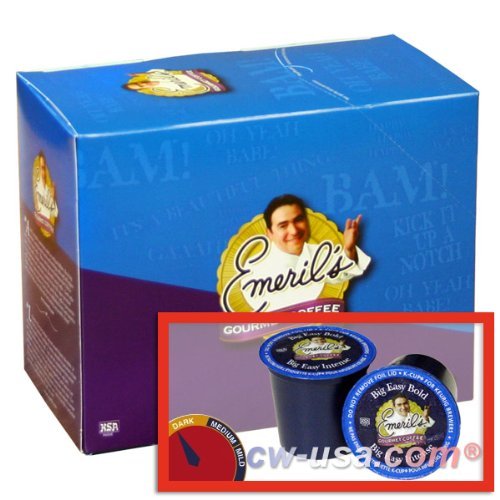 Emeril's Big Easy Bold Coffee K-Cups 144 Count (6 Boxes of 24) - Premium Dark Roast Coffee Pods for Keurig Brewers | Perfect for Home, Office & Morning Energy Boost