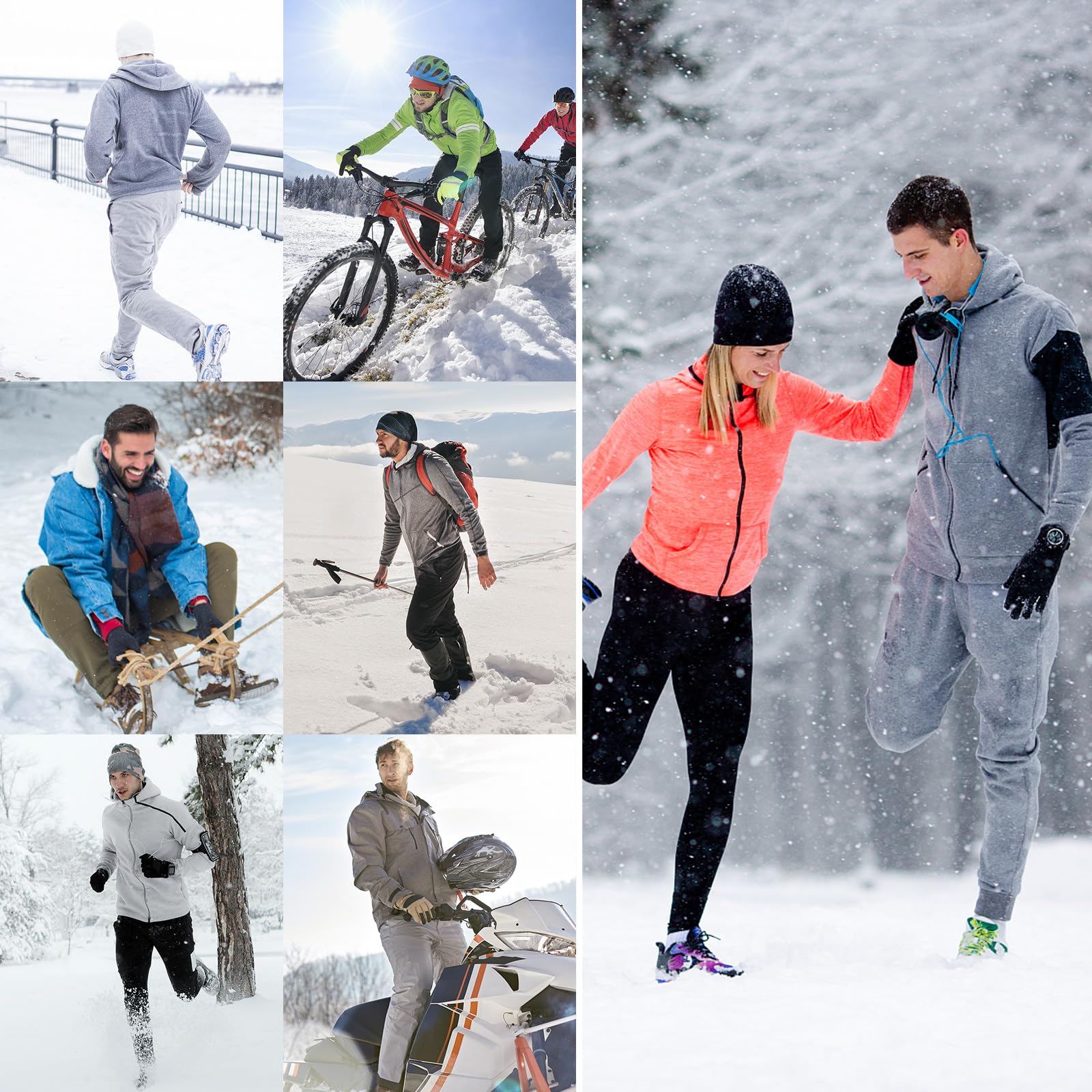 **Xukk Men's Fleece-Lined Sweatpants - Winter Warm Sherpa Joggers with Zipper Pockets & Drawstring - Comfortable Athletic Pants for Running, Lounging & Outdoor Activities**