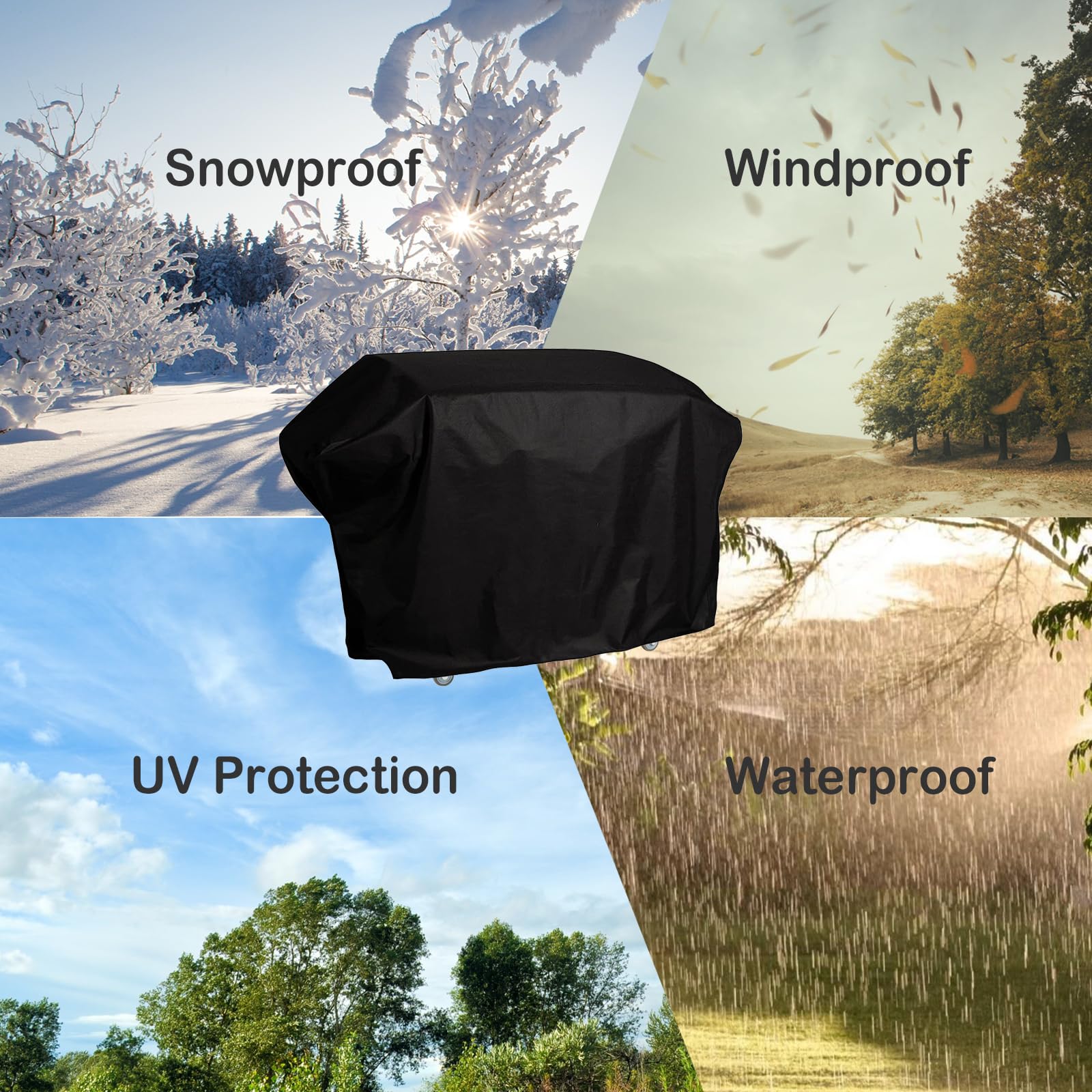 Heavy Duty Waterproof 600D Polyester Griddle Cover for Blackstone 36 inch Griddle with Hood - Fits Models 1868, 2162, 1923, 1902, 2151, 2256 - Outdoor BBQ Grill Protection for Camping, Backyard Cooking & Tailgating
