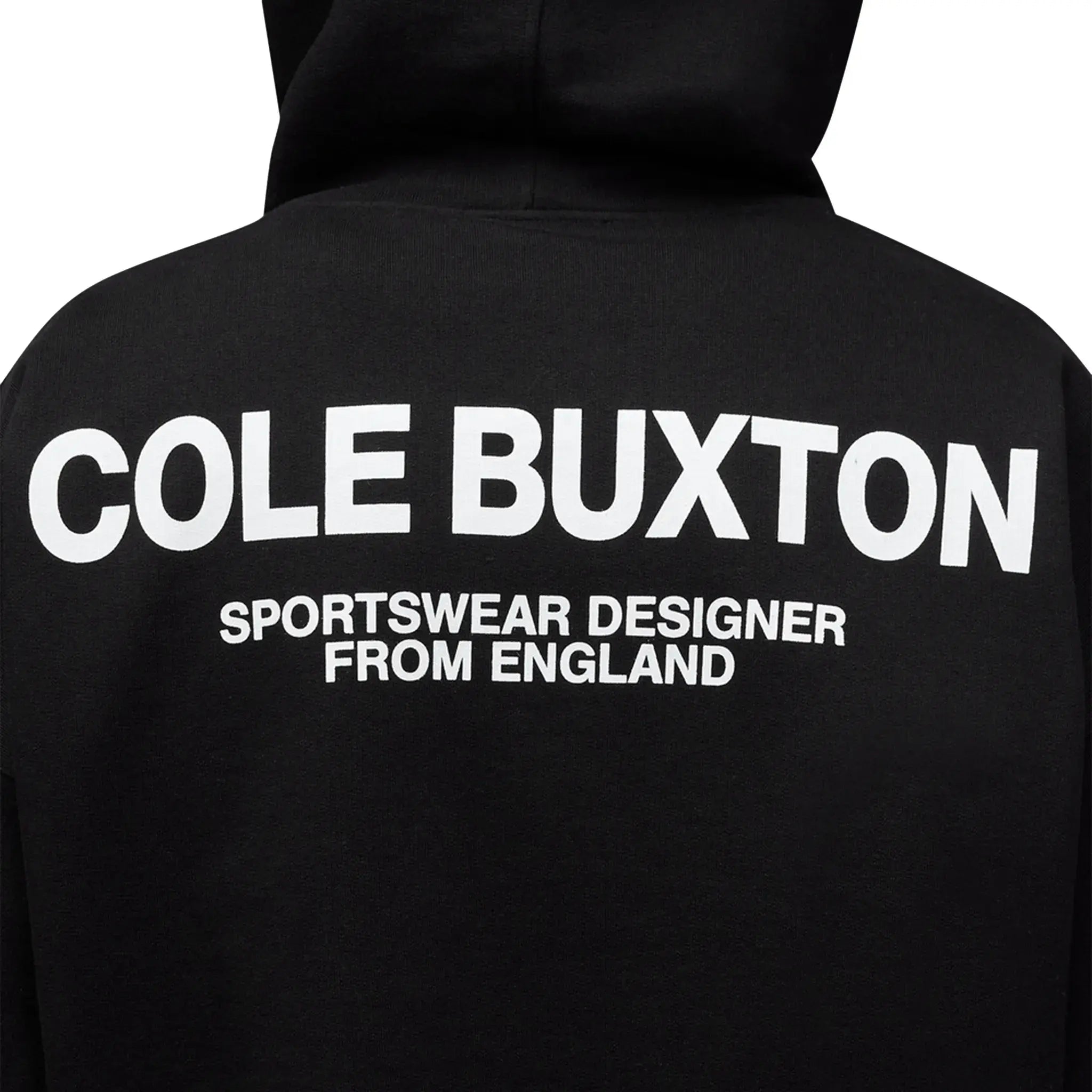 Cole Buxton CB Sportswear Black Hoodie for Men - Premium Cotton Pullover Sweatshirt with Kangaroo Pocket | Gym, Streetwear & Casual Outfit Essential