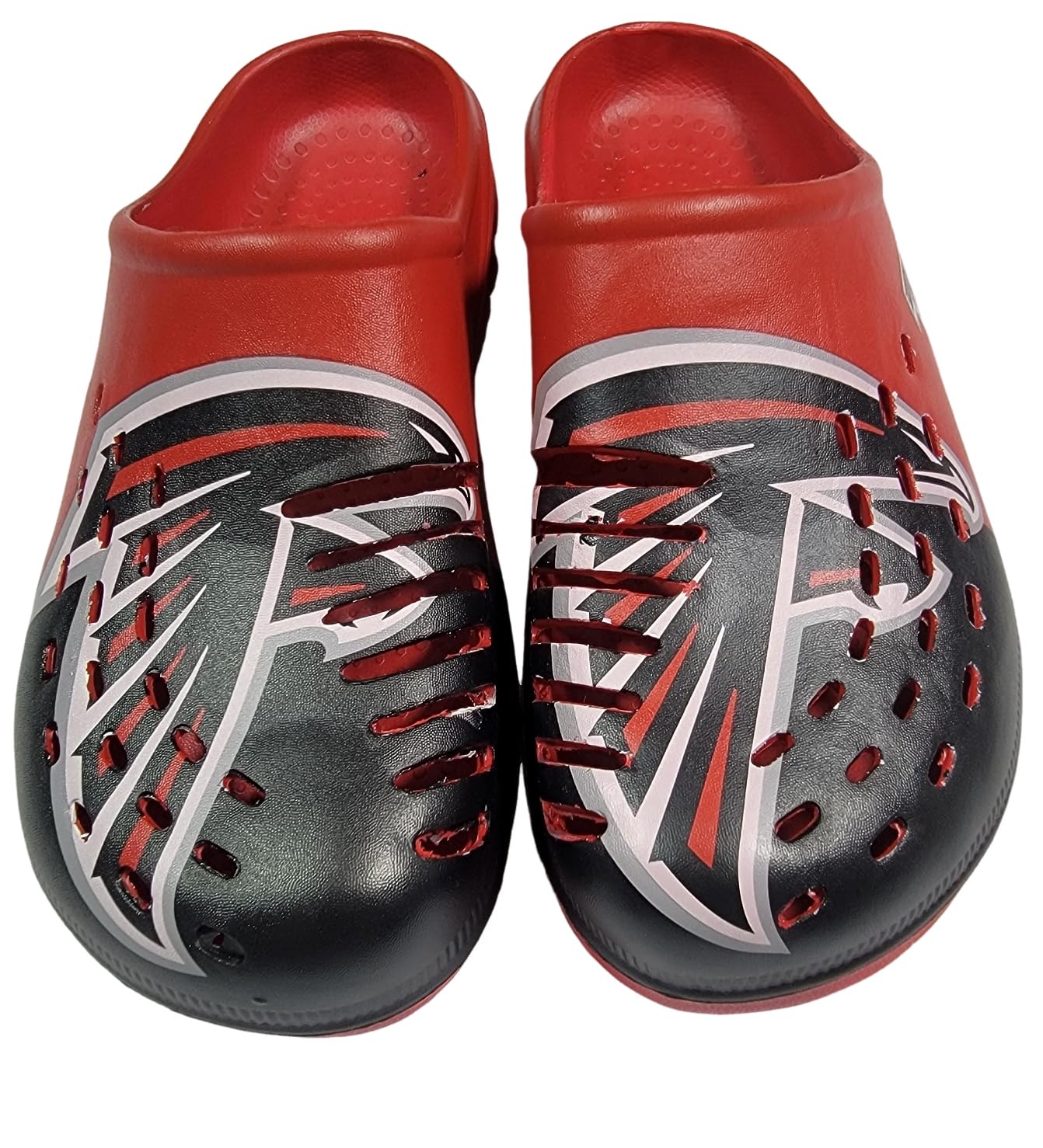 FOCO NFL Men's Big Splash Team Logo Solid Clogs - Comfortable Waterproof Slip-On Shoes for Pool, Beach, and Outdoor Activities