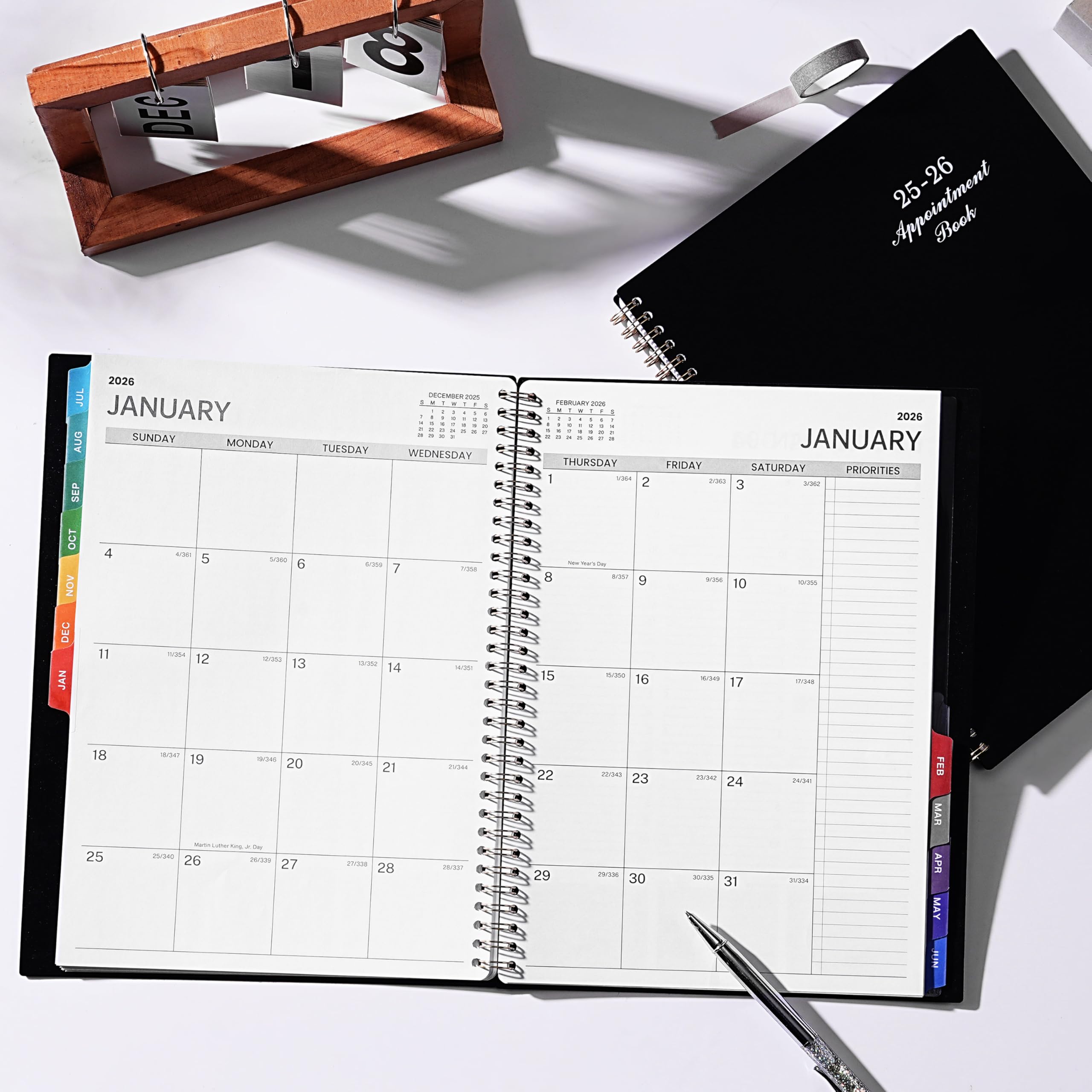 2025-2026 Weekly & Daily Planner - July 2025 to June 2026 Appointment Book with Hourly Scheduling, 9