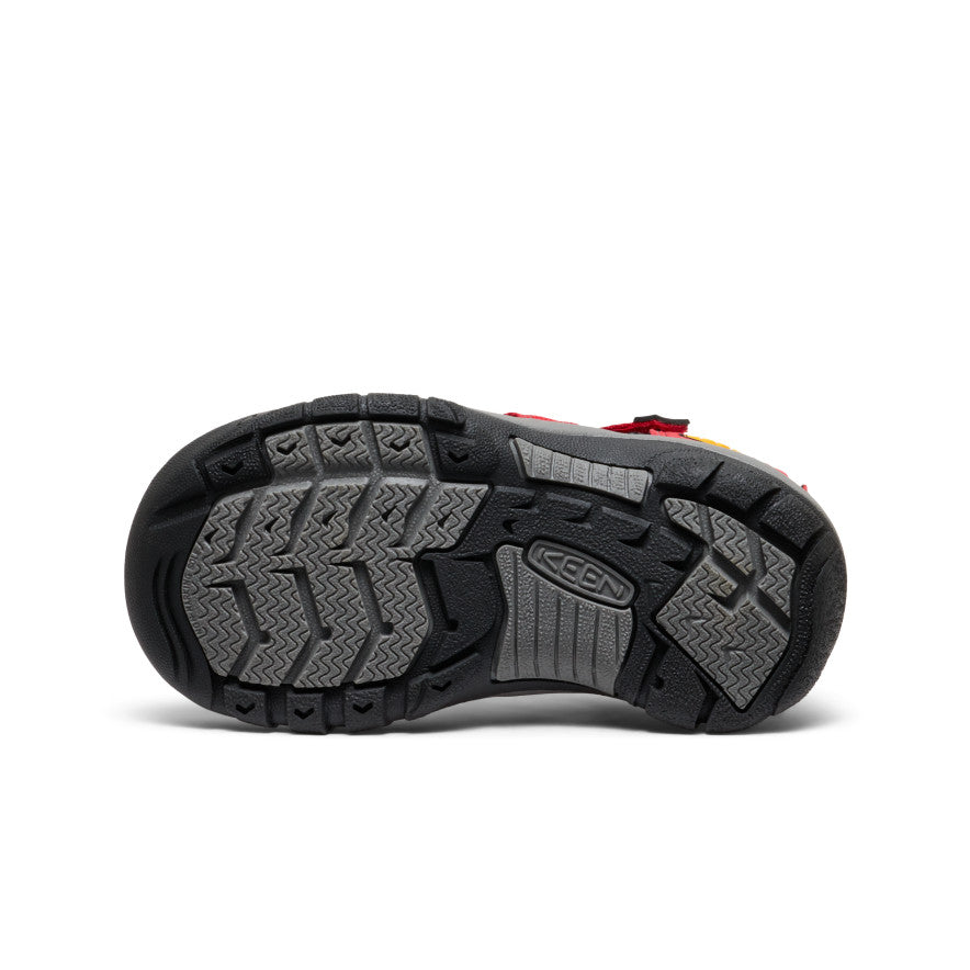 Newport H2 Kids Sandals with Ribbon Red/Gargoyle Design - Comfortable & Durable for Beach, Pool, and Outdoor Play