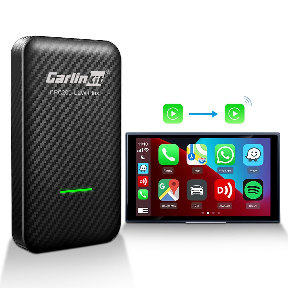 Carlinkit 3.0 Wireless Apple CarPlay Adapter - Plug & Play for OEM Wired CarPlay Cars, Fast & Stable Connection, iPhone Wireless Dongle - Perfect for Commuting, Road Trips & Hands-Free Driving