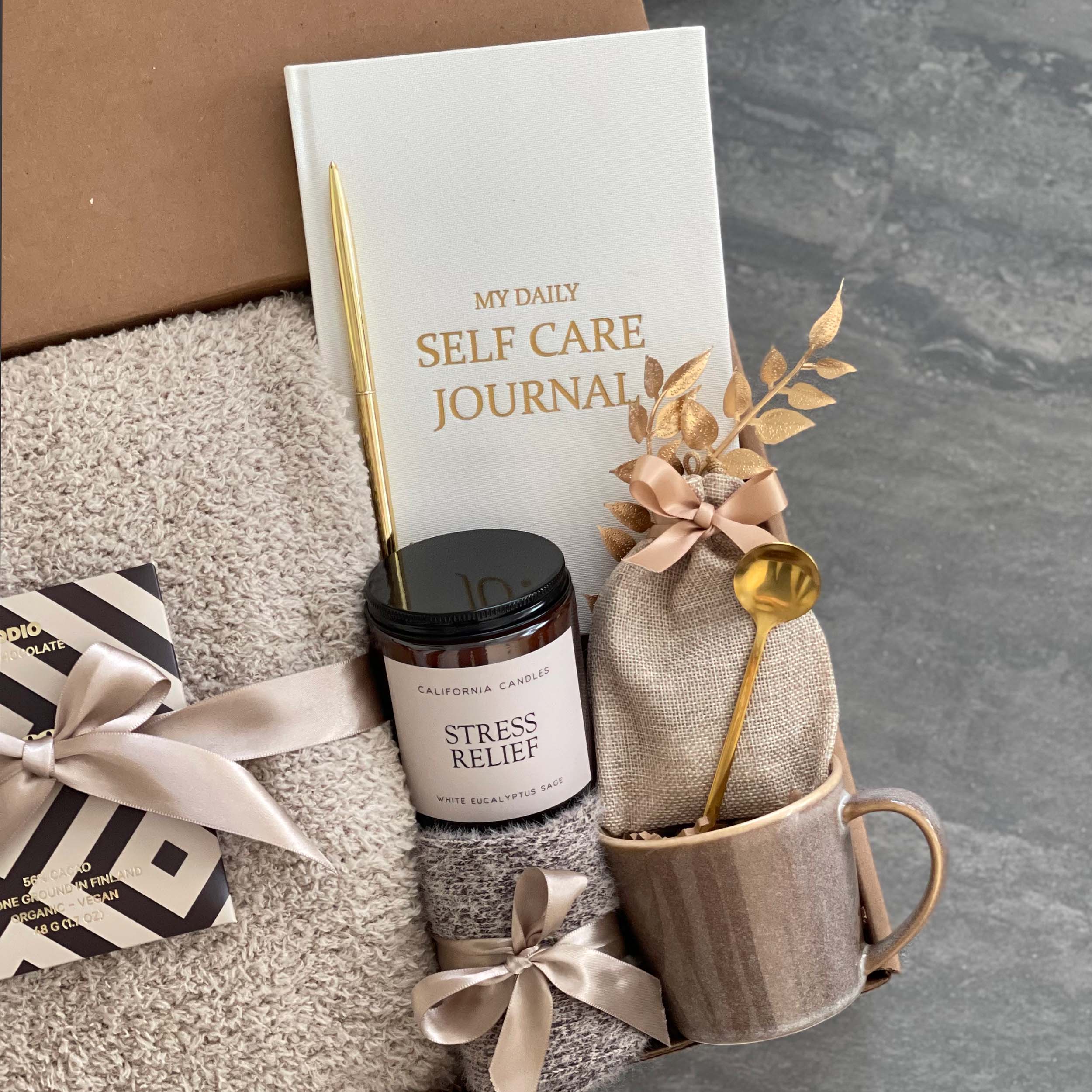 Ultimate Self Care Gift Basket for Women - Buttery Soft Chenille Blanket & Luxury Spa Items | Perfect Birthday, Anniversary, Mother's Day Gift for Her | Relaxation & Pampering at Home