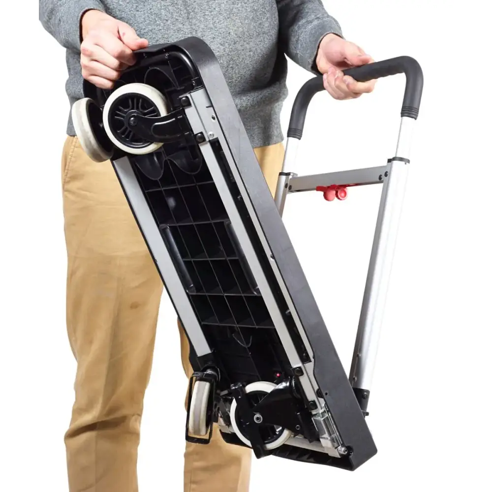 Foldable Platform Trolley Cart with Wheels - Heavy Duty Utility Wagon for Moving, Warehouse, Garage & Home Organization