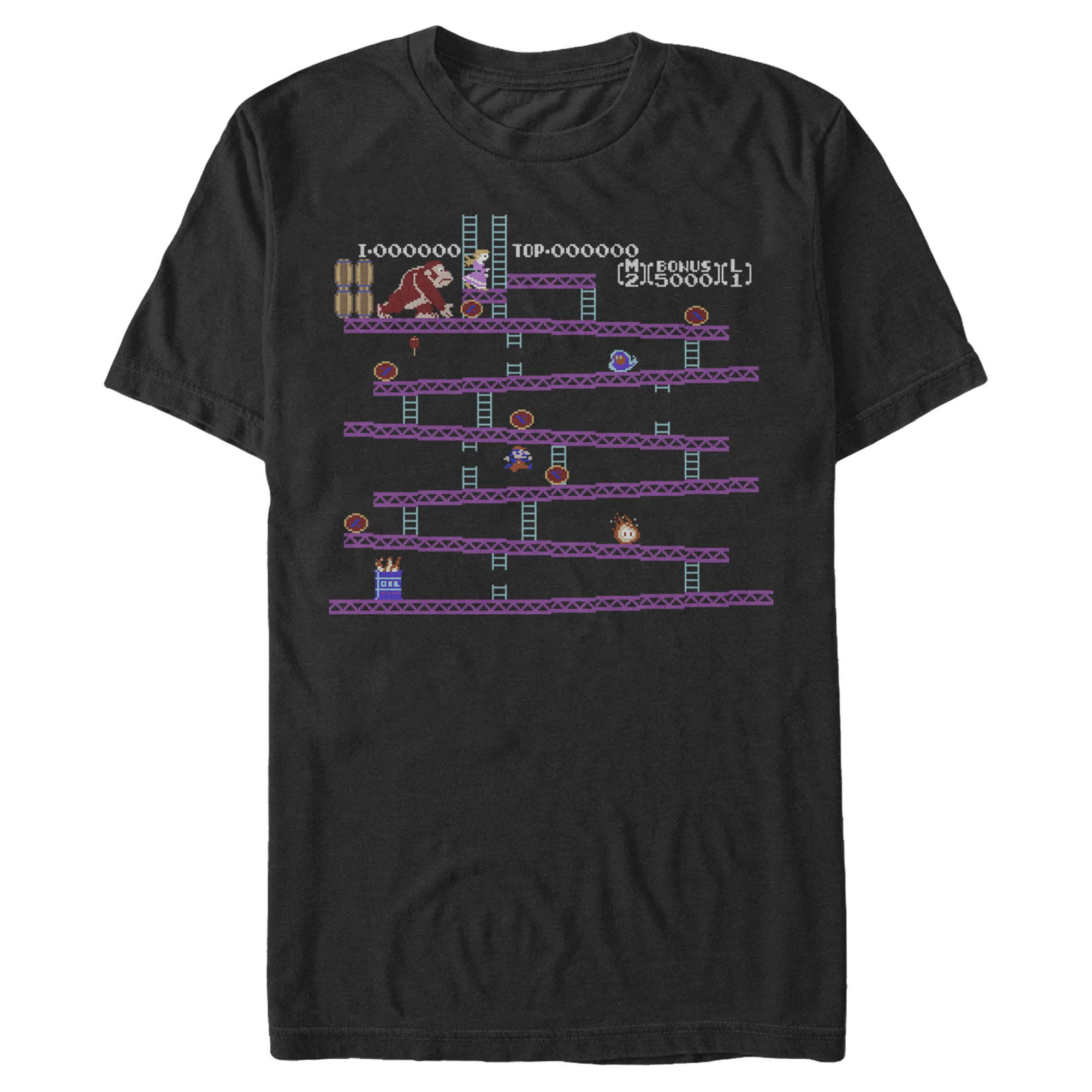 Nintendo Men's Kong Screen Print T-Shirt - Comfortable Cotton Tee for Gaming, Casual Wear & Fan Merchandise