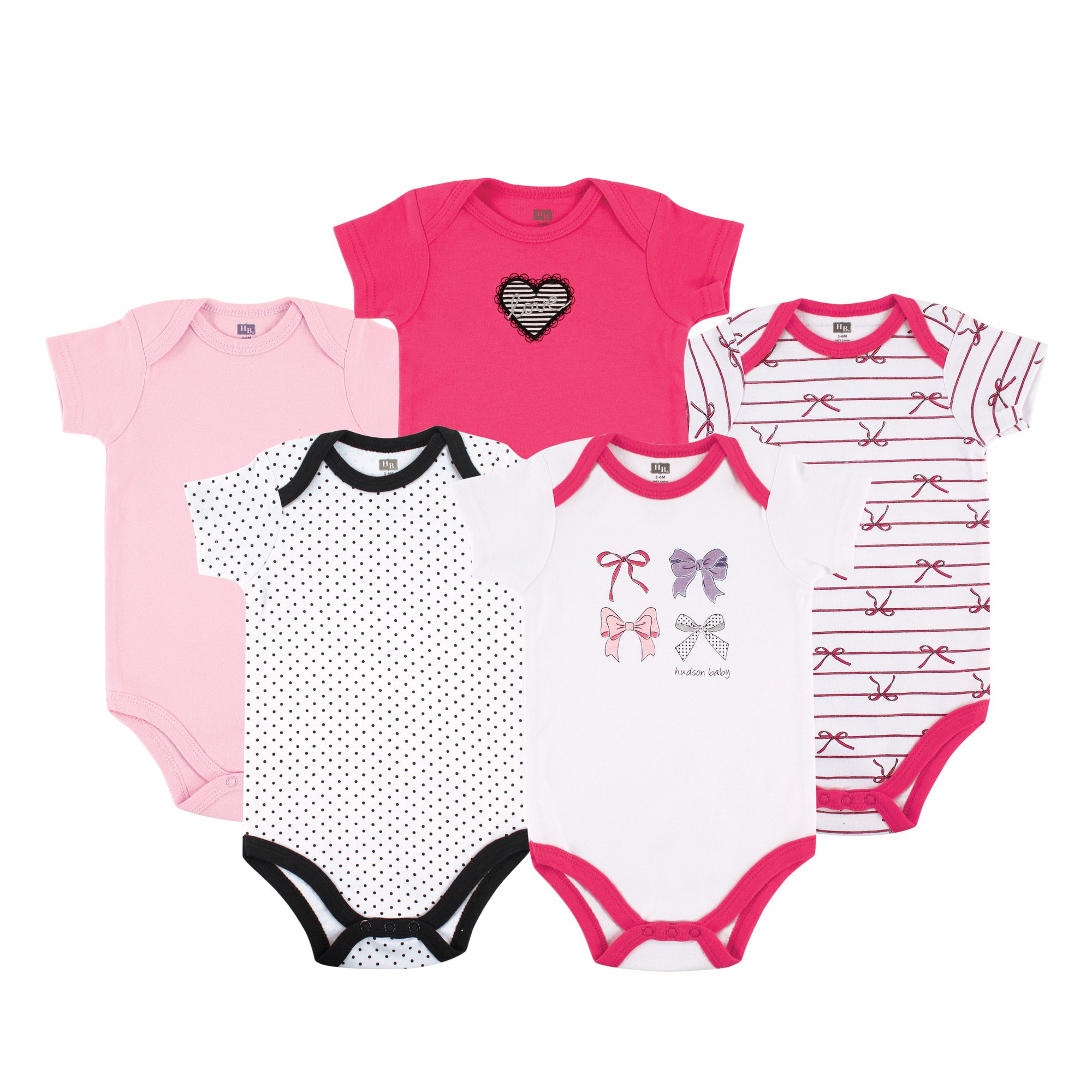 Hudson Baby Unisex Cotton Bodysuits for Newborns & Infants