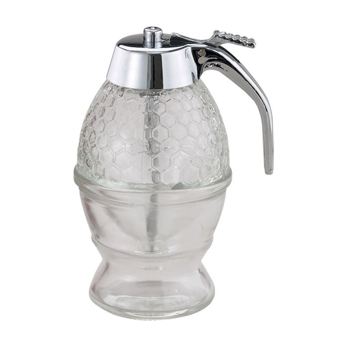 Premium Glass Syrup Dispenser with Stainless Steel Spout - Perfect for Coffee, Cocktails, Pancakes & Desserts