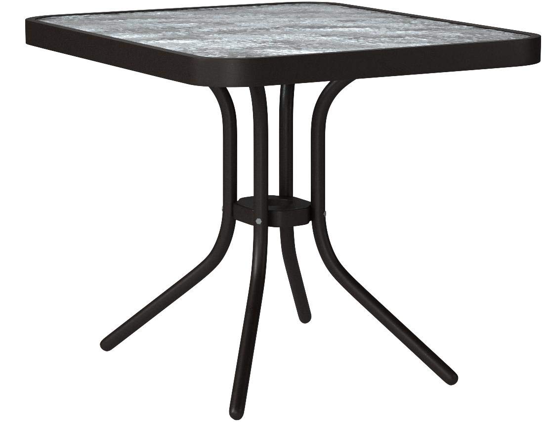 Oakland Living 20-Inch Glass Top Side Table - Modern End Table for Living Room, Bedroom, or Office - Perfect Coffee Table Accent for Small Spaces