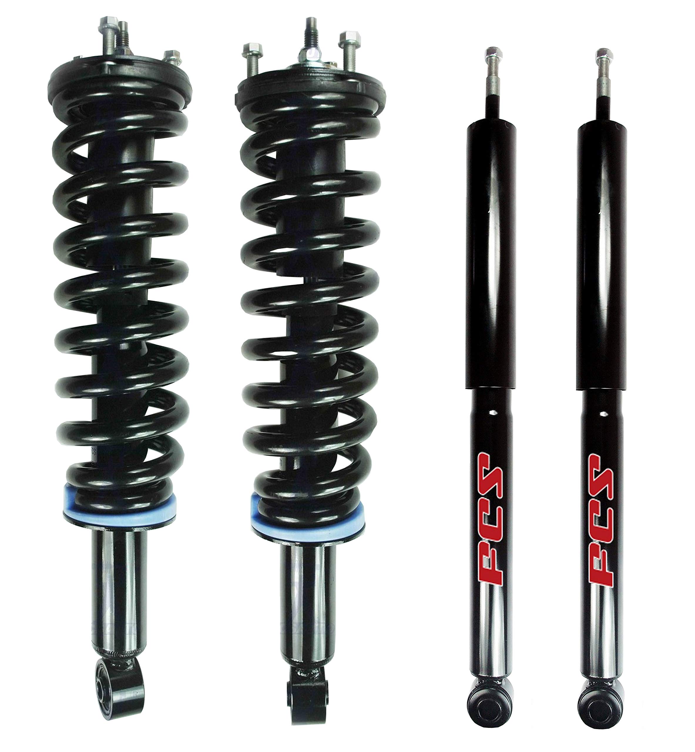 FCS Front Struts Coil Springs & Rear Shocks Kit for 2003-2007 Toyota Sequoia SR5 Limited (Excludes Self-Leveling Rear) - Improve Ride Comfort & Handling for Off-Road & Towing