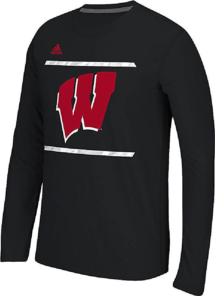 Wisconsin Black Sidelines Energize Ultimate Polyester Long Sleeve T-Shirt for Men - XX-Large Size - Moisture Wicking Athletic Performance Shirt for Football, Basketball & Casual Wear