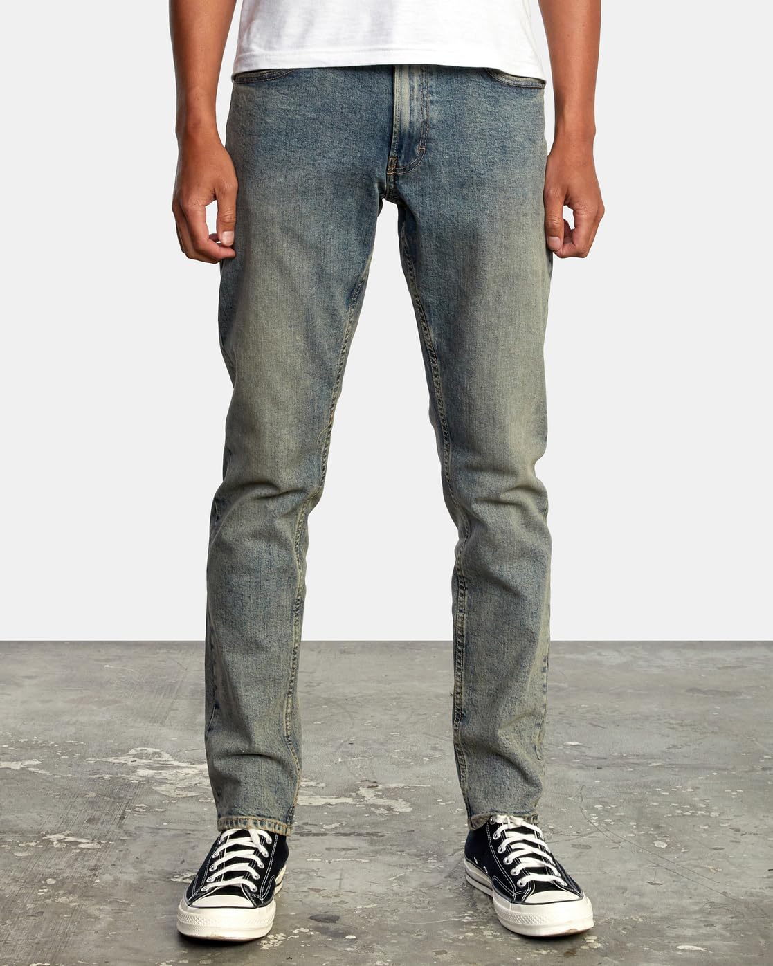 RVCA Men's Slim Fit Denim Jeans - Comfortable Stretch Denim Pants for Casual Wear & Outdoor Activities