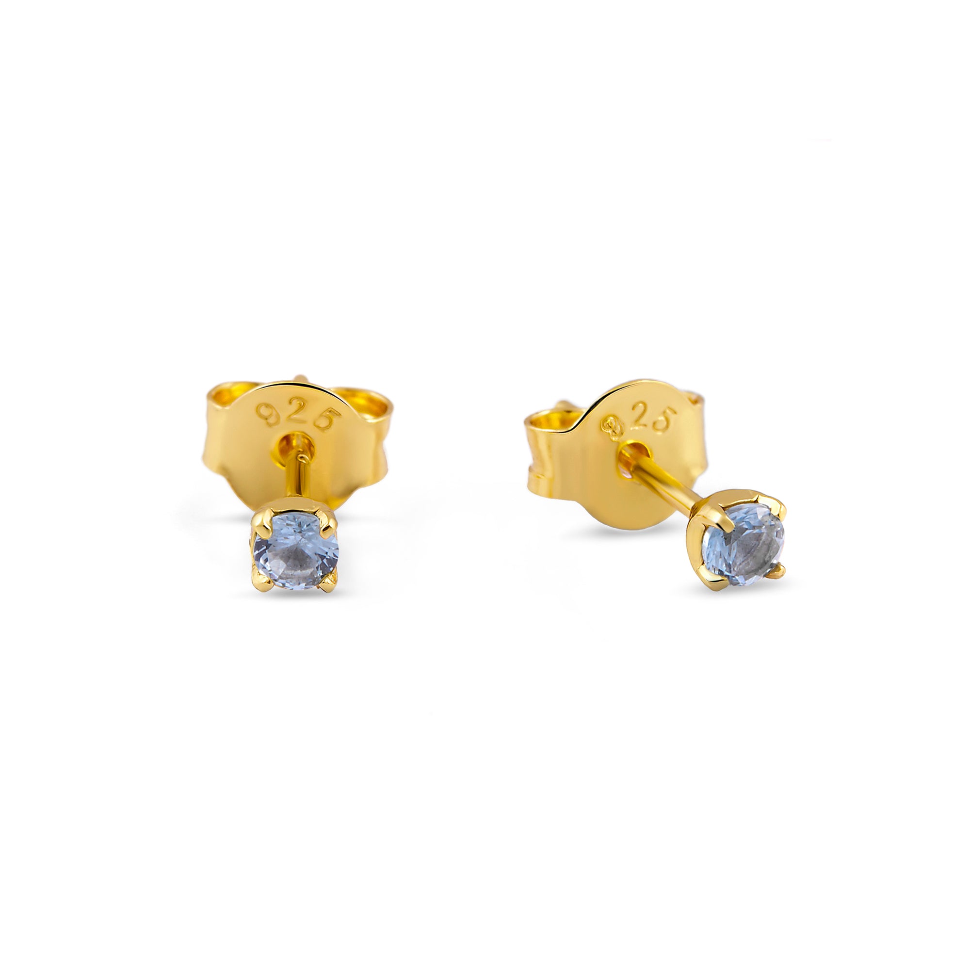 Exquisite Blue Topaz Stud Earrings in 14K Gold - Perfect for Everyday Wear & Special Occasions