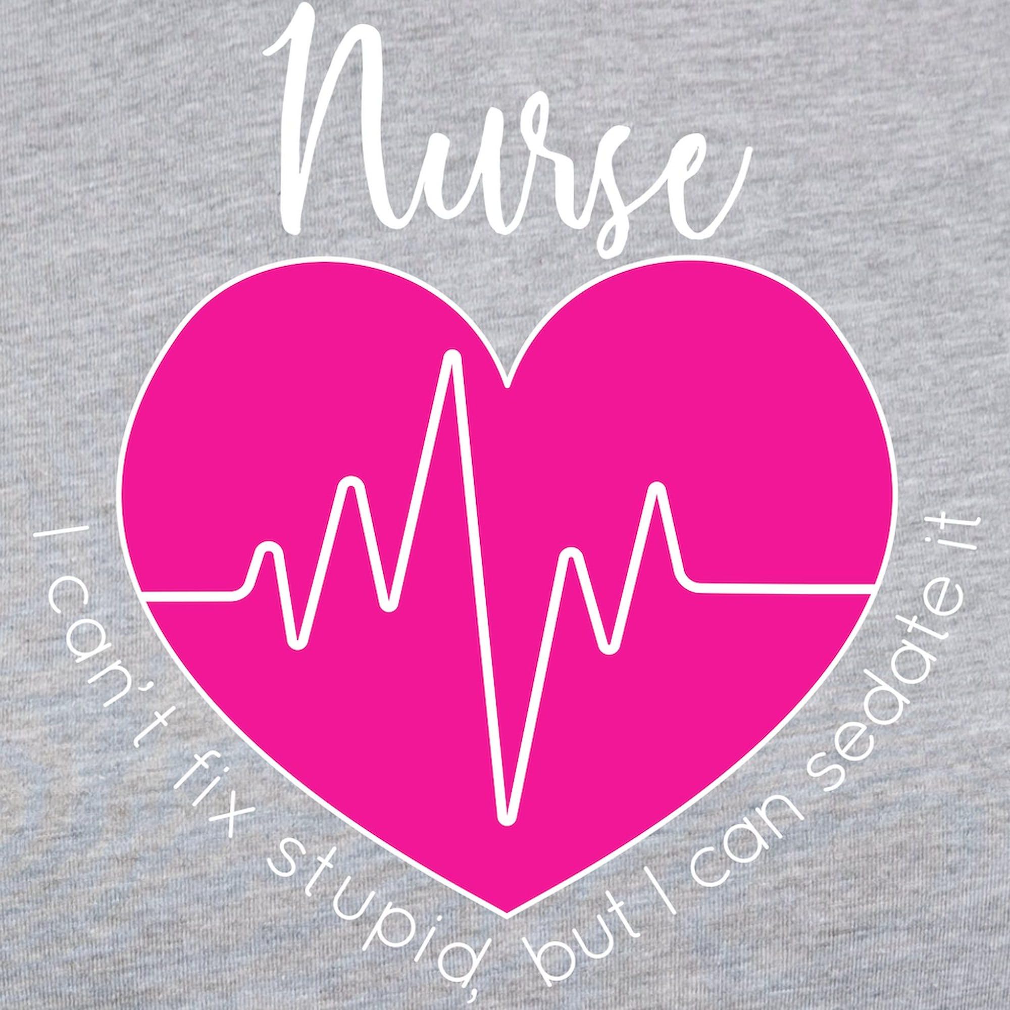 Nurse I Can't Fix Stupid Women's Baseball Tee - Funny Nursing Shirt for Women - Perfect for Nurses Week, Medical Professionals & Healthcare Workers