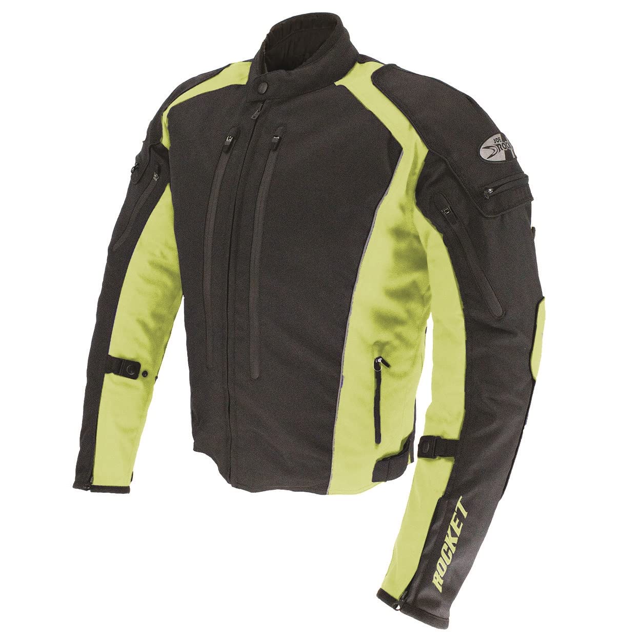Joe Rocket Turbulent Men's Street Motorcycle Jacket - Black/High-Visibility, Large Size | Durable Protective Gear for Urban Riding & Commuting