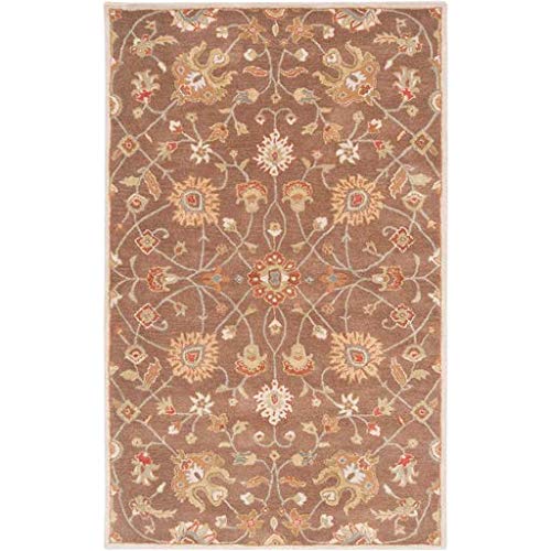 Surya Floral Traditional Area Rug 6x9 Feet Brown - Perfect for Living Room, Bedroom & Home Decor