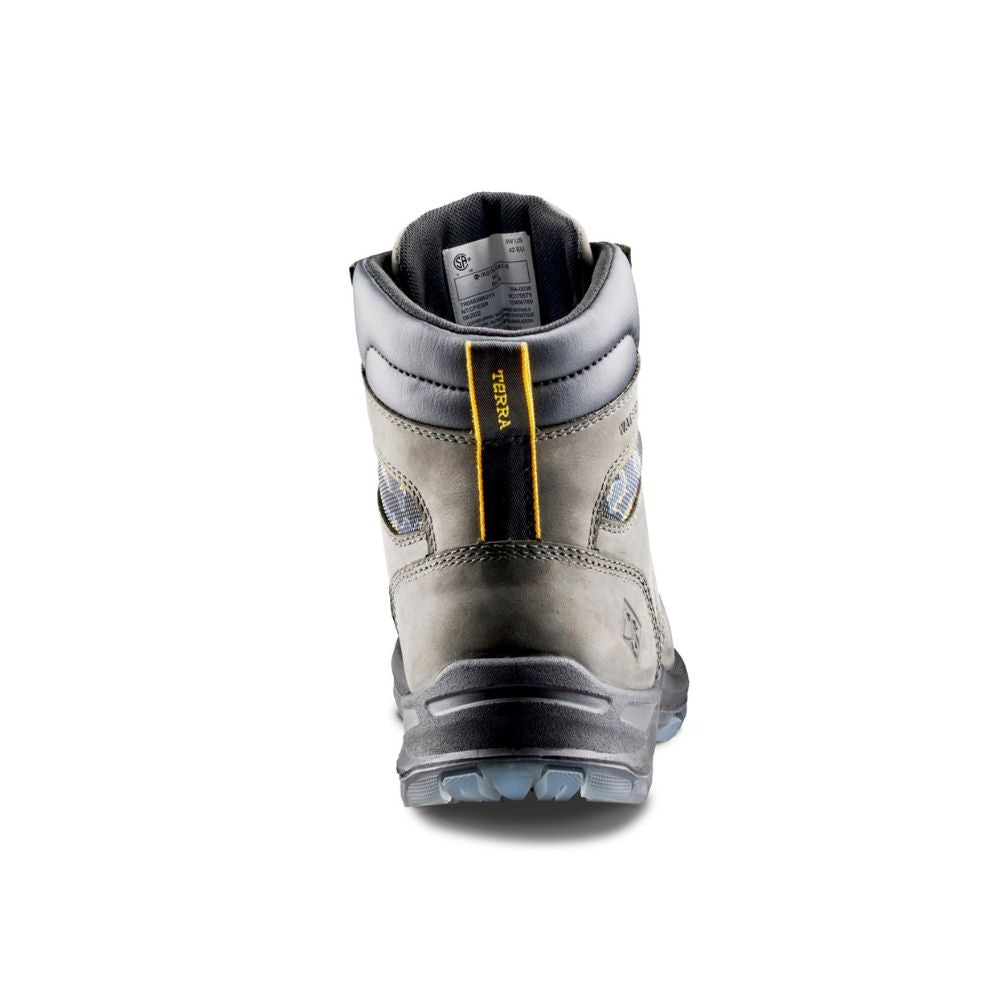 Terra Byrne Unisex 6 Inch Waterproof Composite Toe Work Boots TR0A839BGYX - Grey | Slip Resistant Safety Shoes for Construction, Warehouse & Outdoor Work
