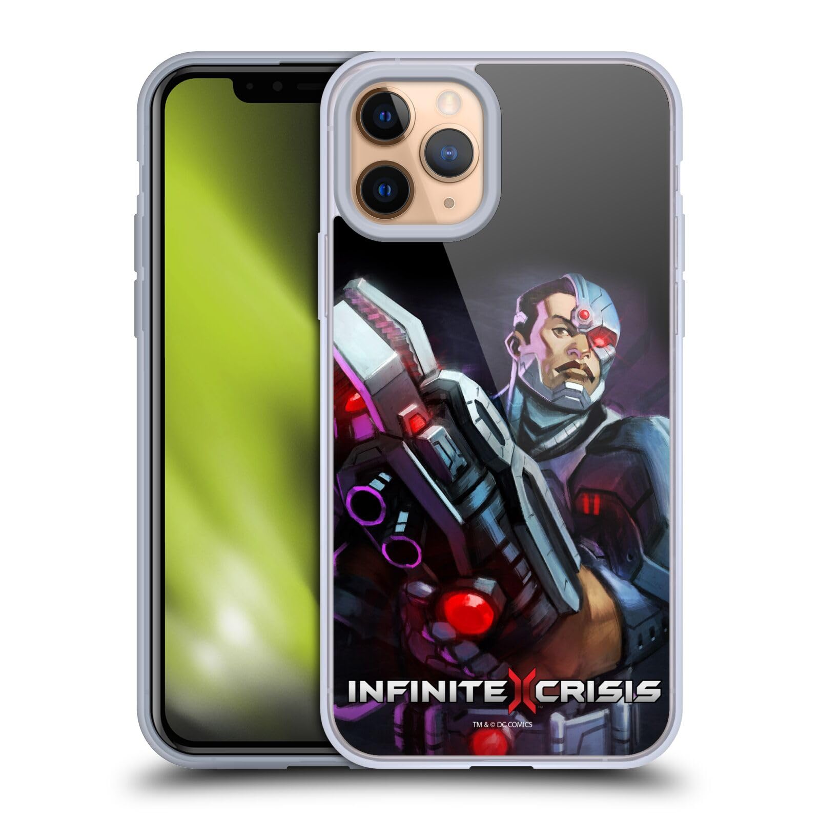 Official Infinite Crisis Cyborg Soft Gel Case for Apple iPhone 11 Pro - Durable Protective Phone Cover with Licensed DC Comics Design - Perfect for Superhero Fans, Daily Use & Gift Giving
