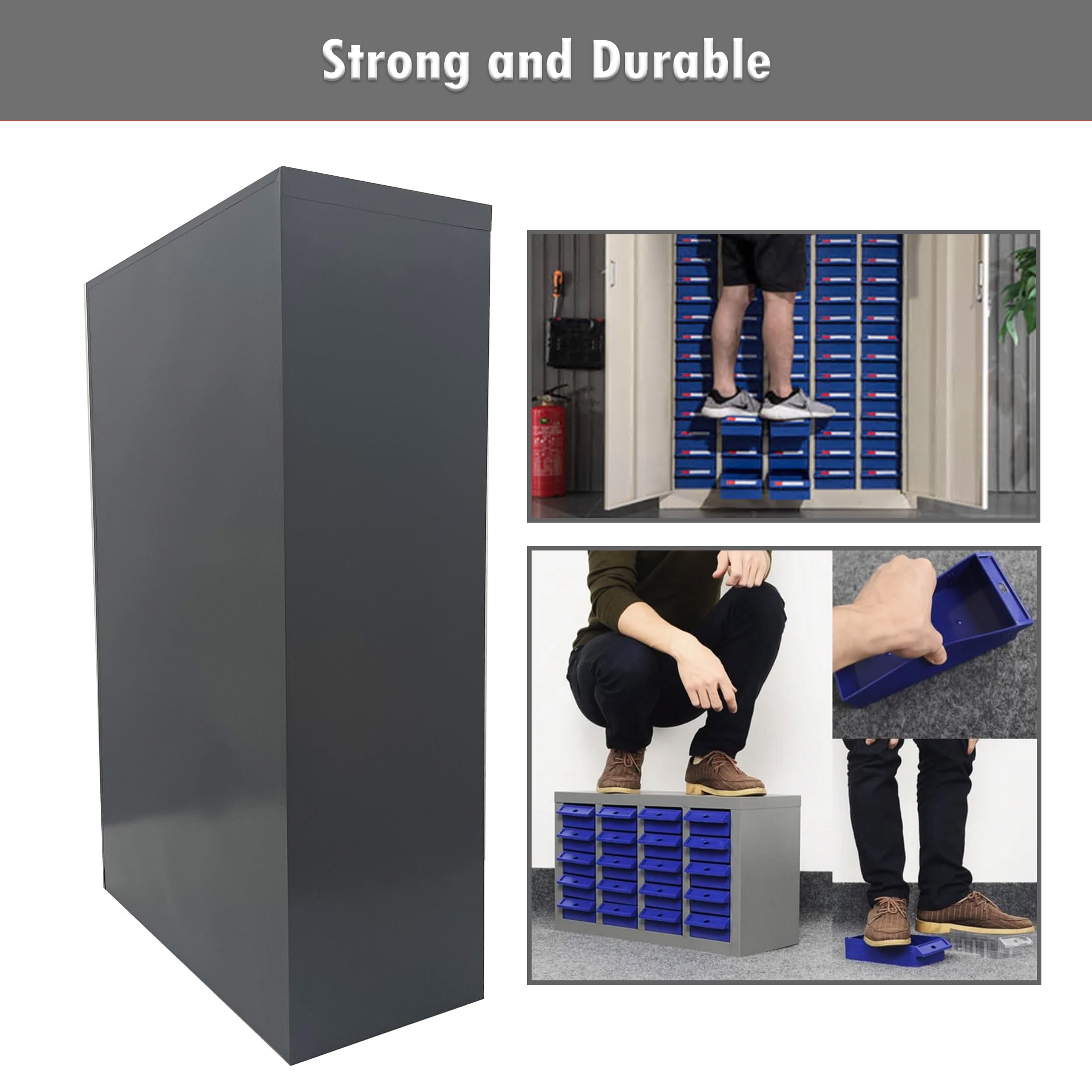 INTSUPERMAI 60-Drawer Plastic Storage Cabinet for Workshop - Organize Documents, Phone Accessories & Small Parts | Durable Parts Storage Solution for Home, Office & Garage Use