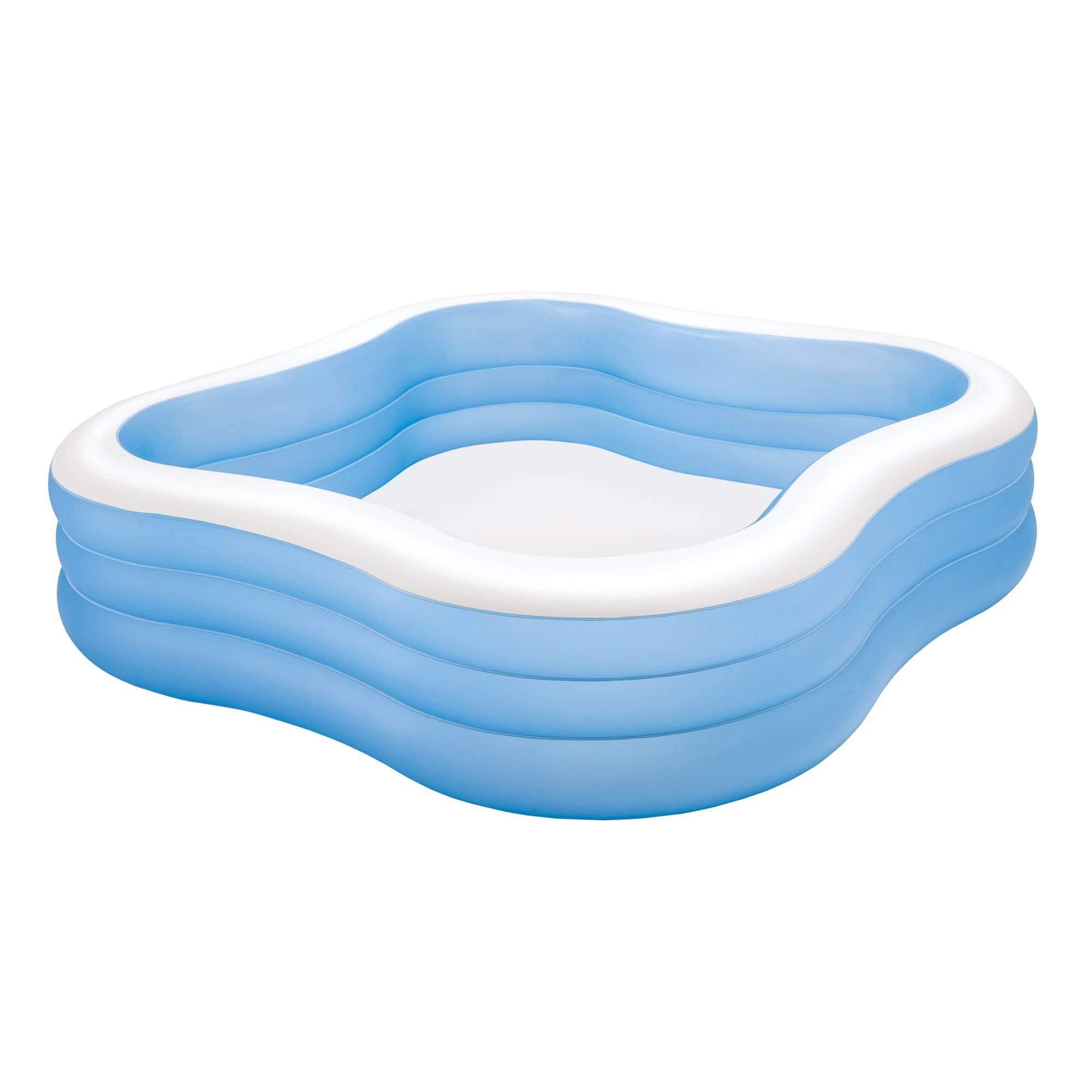 Intex 7.5ft x 7.5ft x 22in Inflatable Above Ground Swimming Pool Set (2 Pack) - Perfect for Backyard Fun, Kids Play, and Summer Cooling Off