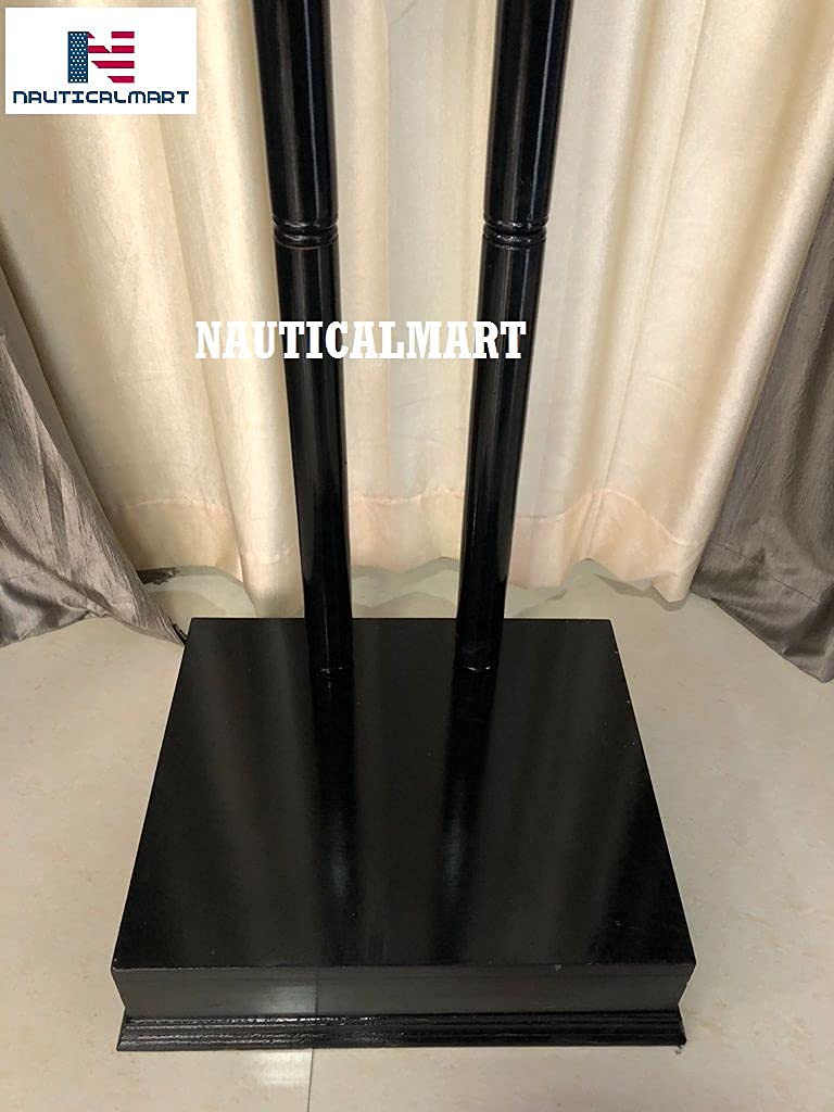 Premium Wooden Display Stand for Knight Armor & Medieval Costume - Black | Perfect for Home Decor, Renaissance Fairs & Collectible Showcases