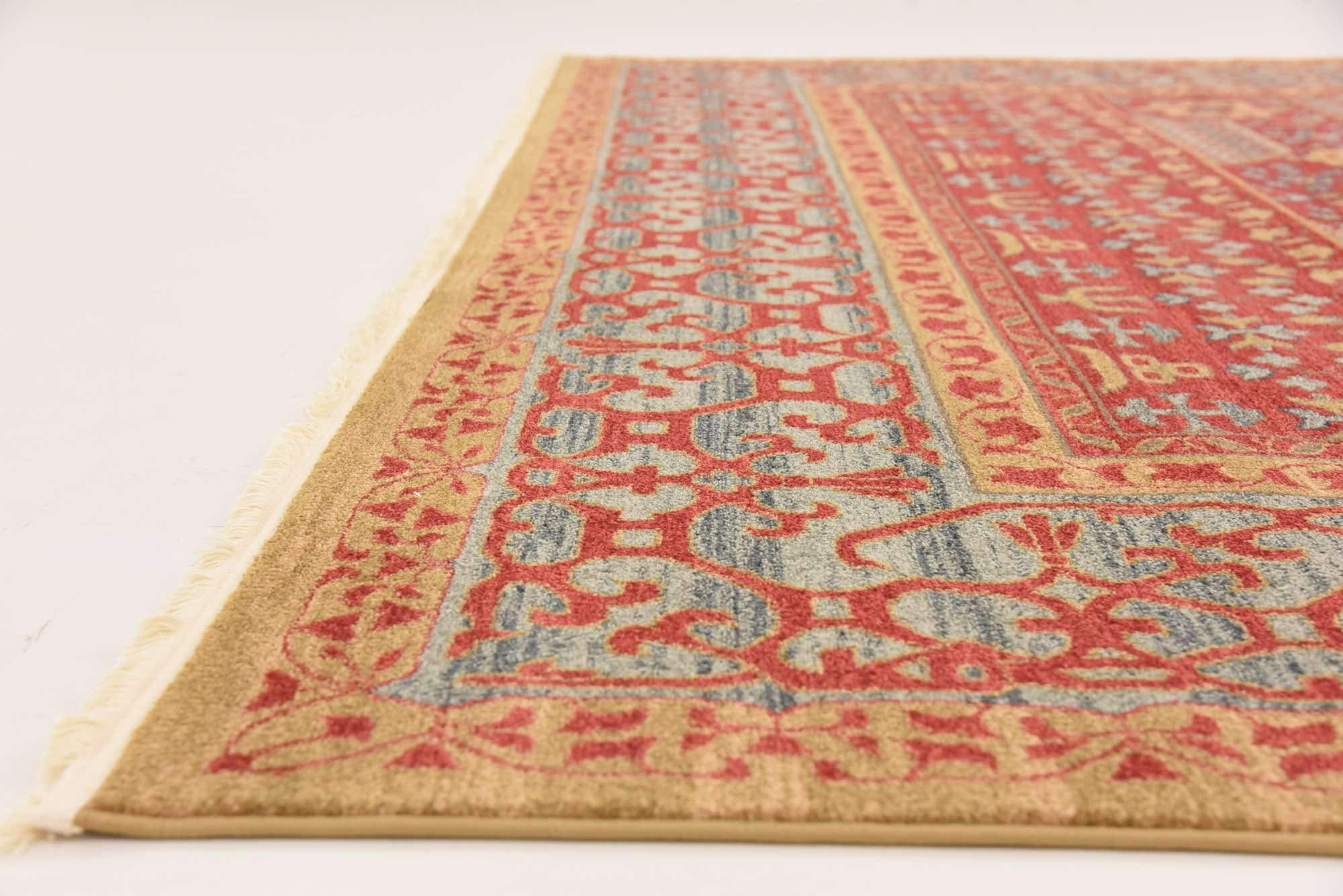 Unique Loom Palace Collection Saray 10'x10' Square Area Rug - Red & Blue Persian Design - Perfect for Living Room, Bedroom, or Dining Room Decor