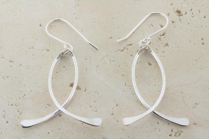 2 Pack Elegant Curved Drop Earrings for Women - Boho Chic Dangle Earrings for Party, Wedding & Everyday Wear