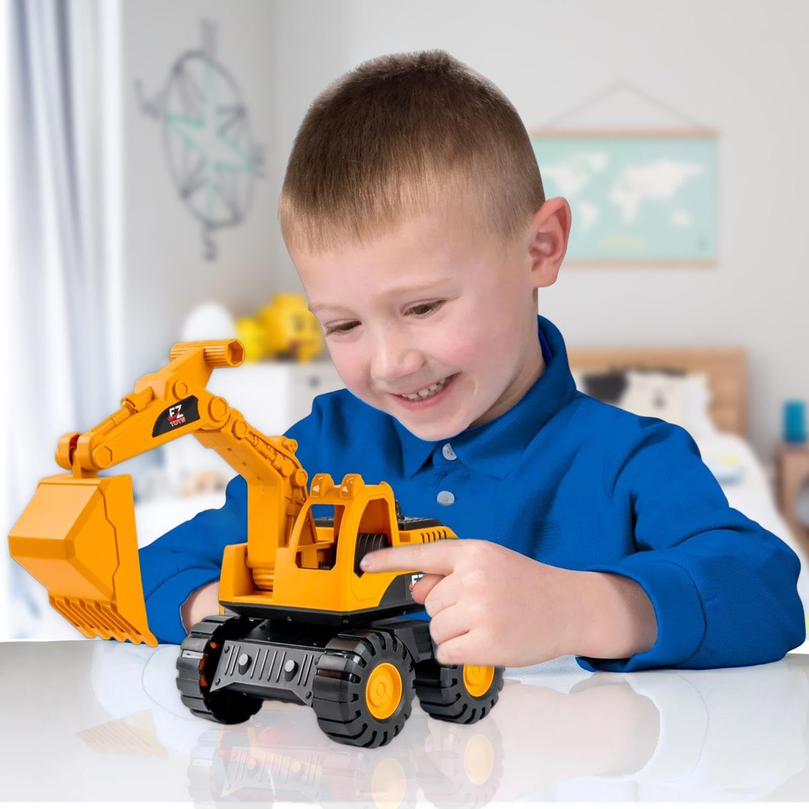 Best Construction Car Toys for Kids - Digger Toys, Engineering Vehicles Set with Wheel Loader, Dump Truck & Excavator | STEM Learning Toys for 3+ Year Old Boys | Perfect for Sandbox Play, Birthday Gifts & Pretend Play