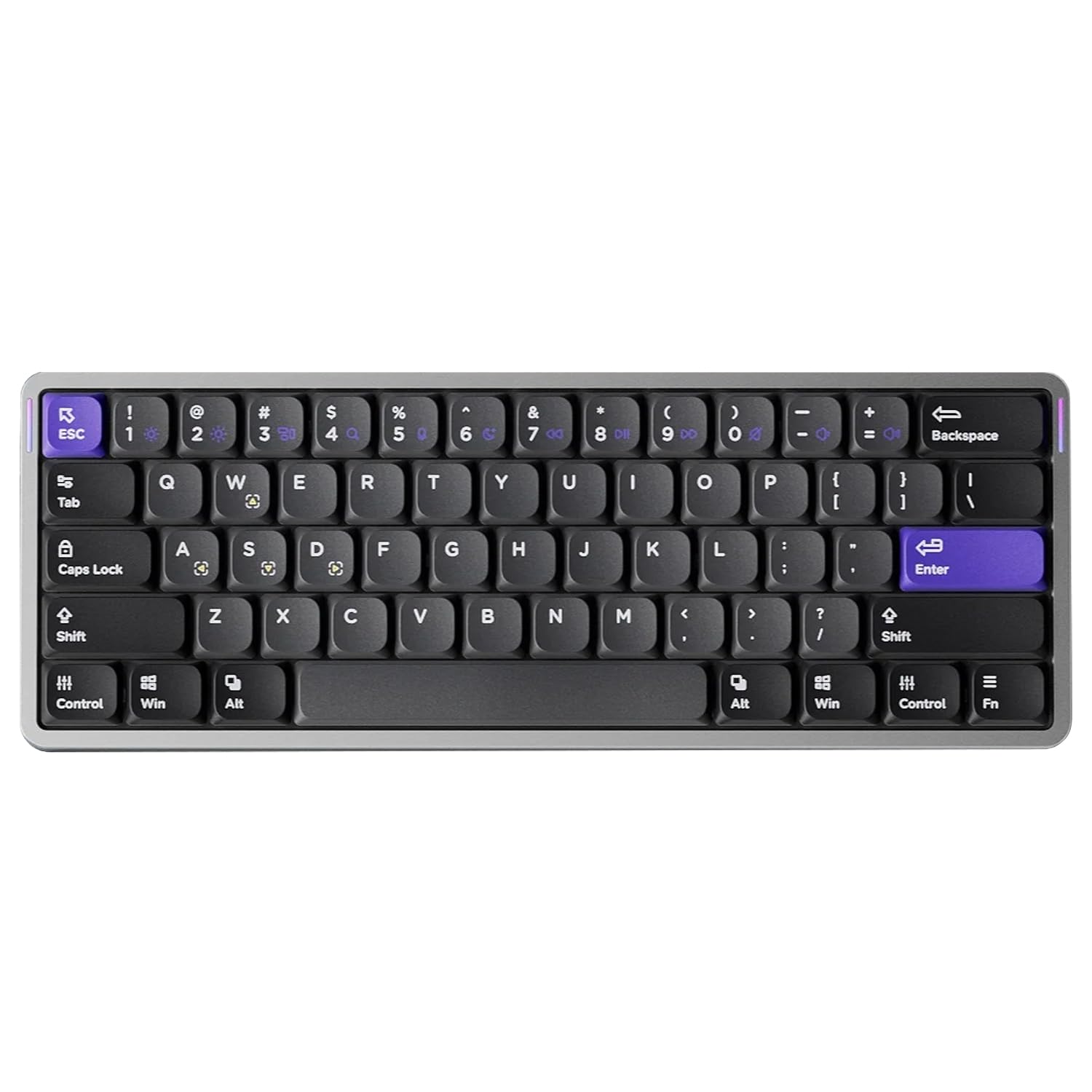 Nuphy Air60 HE Magnetic Switch Gaming Keyboard - 61 Key Compact Wired Mechanical Keyboard with Adjustable Actuation Point, 8K Hz Polling Rate, Low-Profile Magnetic Jade Switches - Perfect for Esports, Gaming & Office Typing
