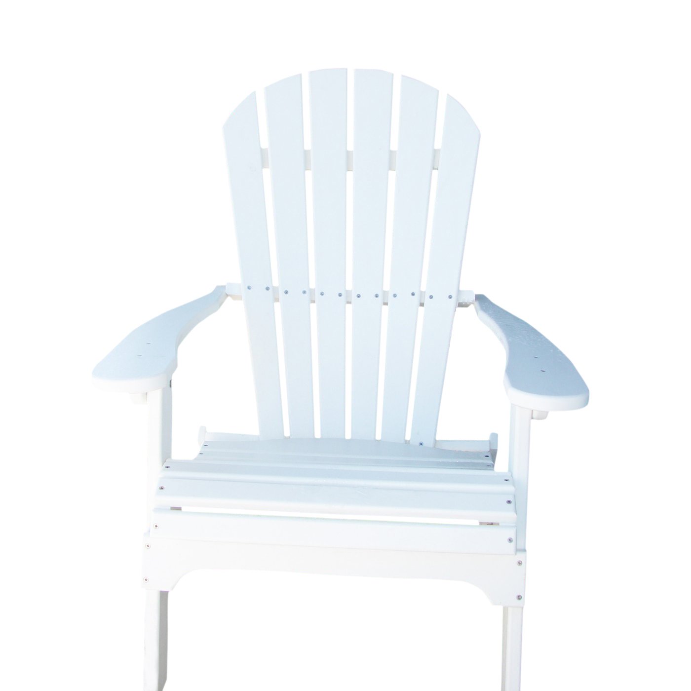 Phat Tommy Foldable Adirondack Chair - Heavy Duty HDPE Recycled Plastic Folding Outdoor Chair - All Weather White Patio Furniture for Deck, Porch, Garden, Poolside & Beach Relaxation