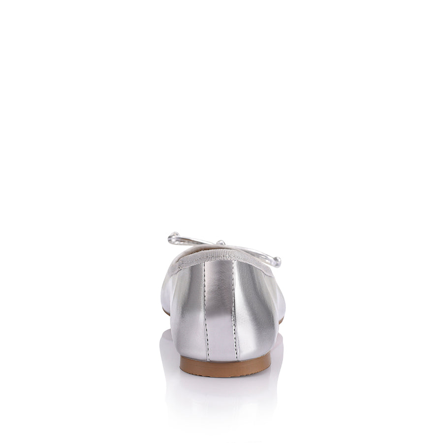 Elegant Silver Ballerina Ballet Flats for Women - Comfortable & Stylish Dance Shoes for Ballet, Parties, and Everyday Wear