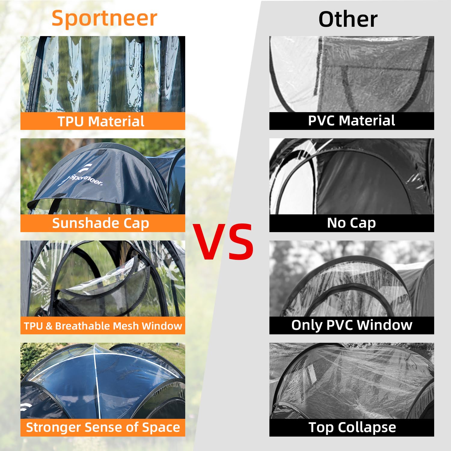 Sportneer 2-4 Person Instant Pop Up Sports Tent - 46